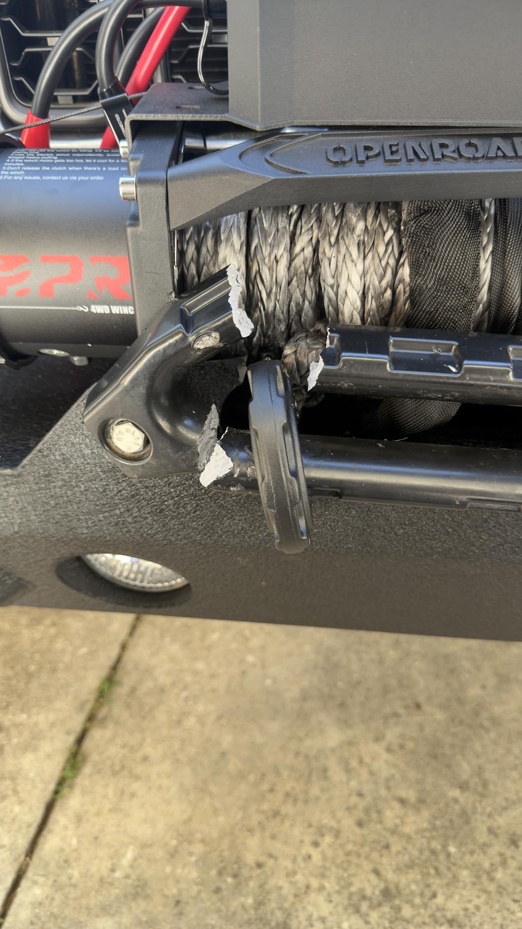 OPENROAD 4500 lb ATV/UTV Winch, 12V Towing Off-Road Electric UTV Winch with 1/4 inch x 50' Synthetic Rope, Wireless Remote and Rubber Stopper (4500lb with Synthetic Rope) customer photo 1