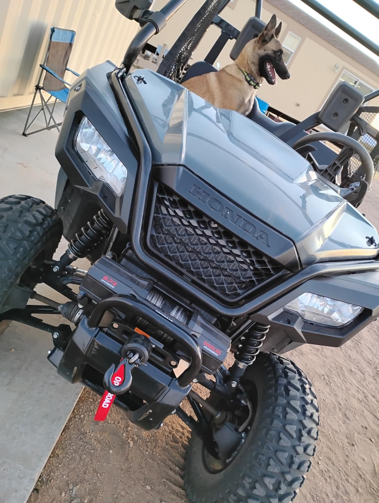OPENROAD 6000 lbs UTV Winch, Waterproof IP67 Electric Trailer 6k Winch with 1/4 inch x 50ft Synthetic Rope, Wireless Remote and Winch Stopper (6000lb with Mounting Plate) customer photo 2