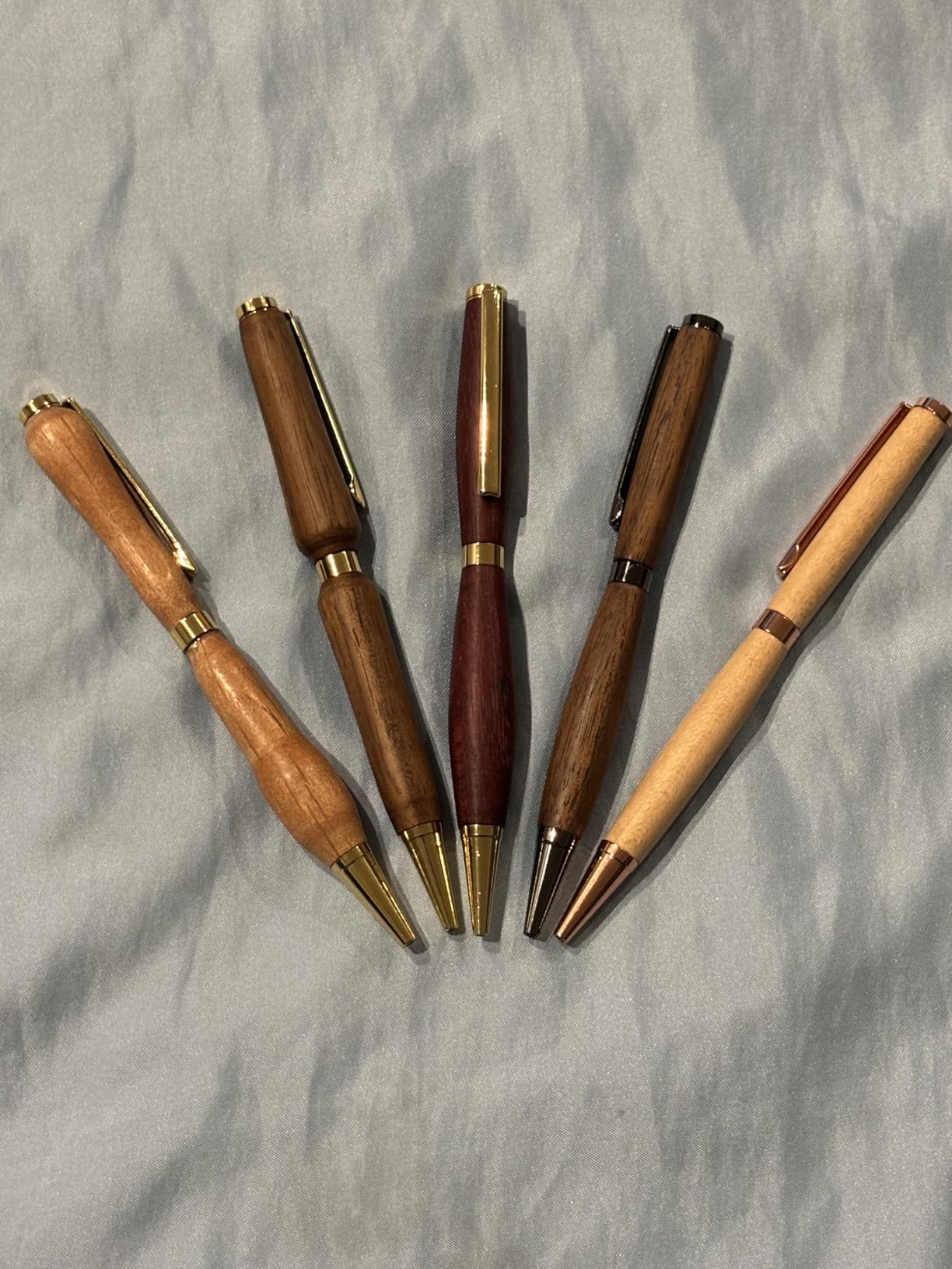 Colarr 20 Pcs 7mm Slimline Twist Pen Kit with Refill Wood, Assorted Color customer photo 2