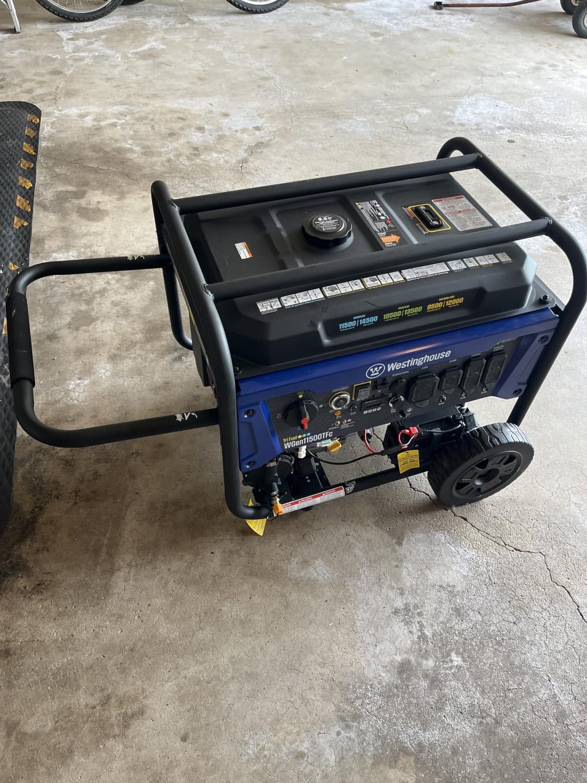 Westinghouse 14500 Peak Watt Tri-Fuel Home Backup Portable Generator, Remote Electric Start, Transfer Switch Ready, Gas, Propane, and Natural Gas Powered customer photo 1