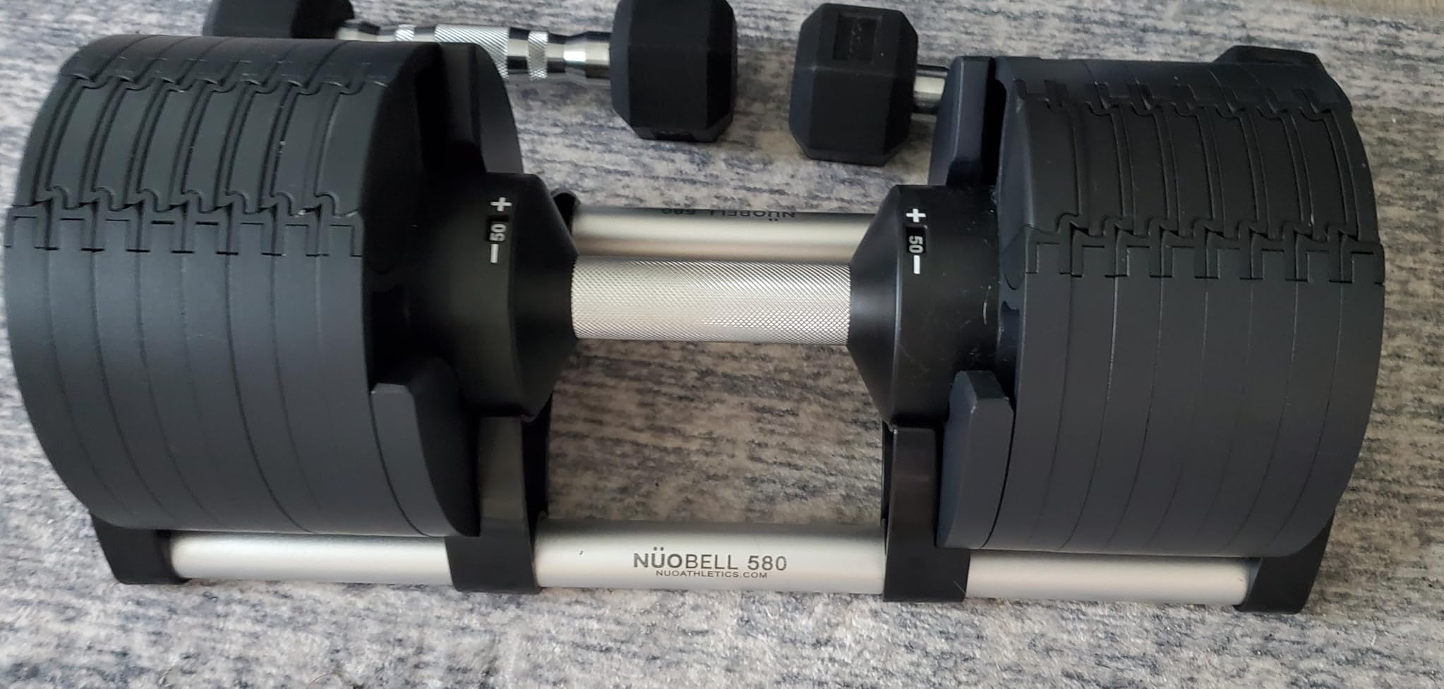 NUOBELL Adjustable Dumbbells 5-80 lbs: Replace 16 Sets, Ideal for Home Gym Weight Bench & Press customer photo 1