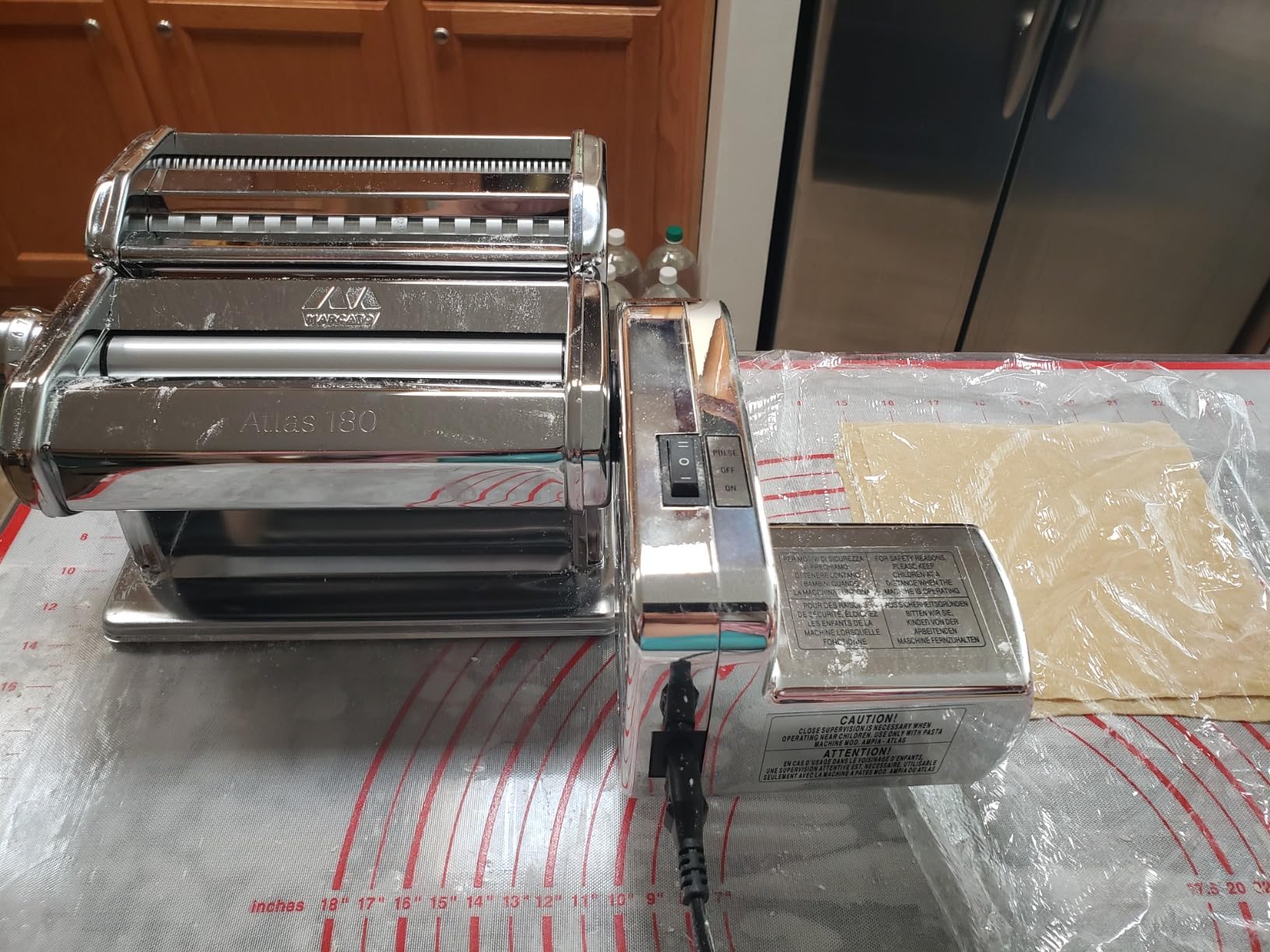 MARCATO Made in Italy Pastadrive 110W Electric Pasta Machine, Chrome Steel. Compatible with Atlas & Ampia Machines and Marga Mulino customer photo 1