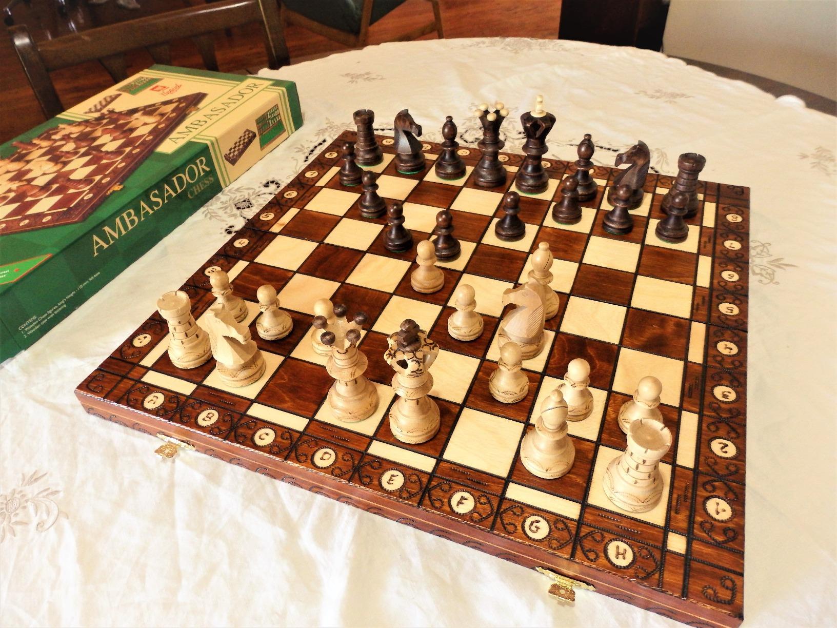 Wegiel Imperator 21-Inch Luxury Wooden Chess Set for Adults and Kids - Handcrafted from Premium Beech and Birch Wood - Unique Folding Design with Chess Piece Storage customer photo 1
