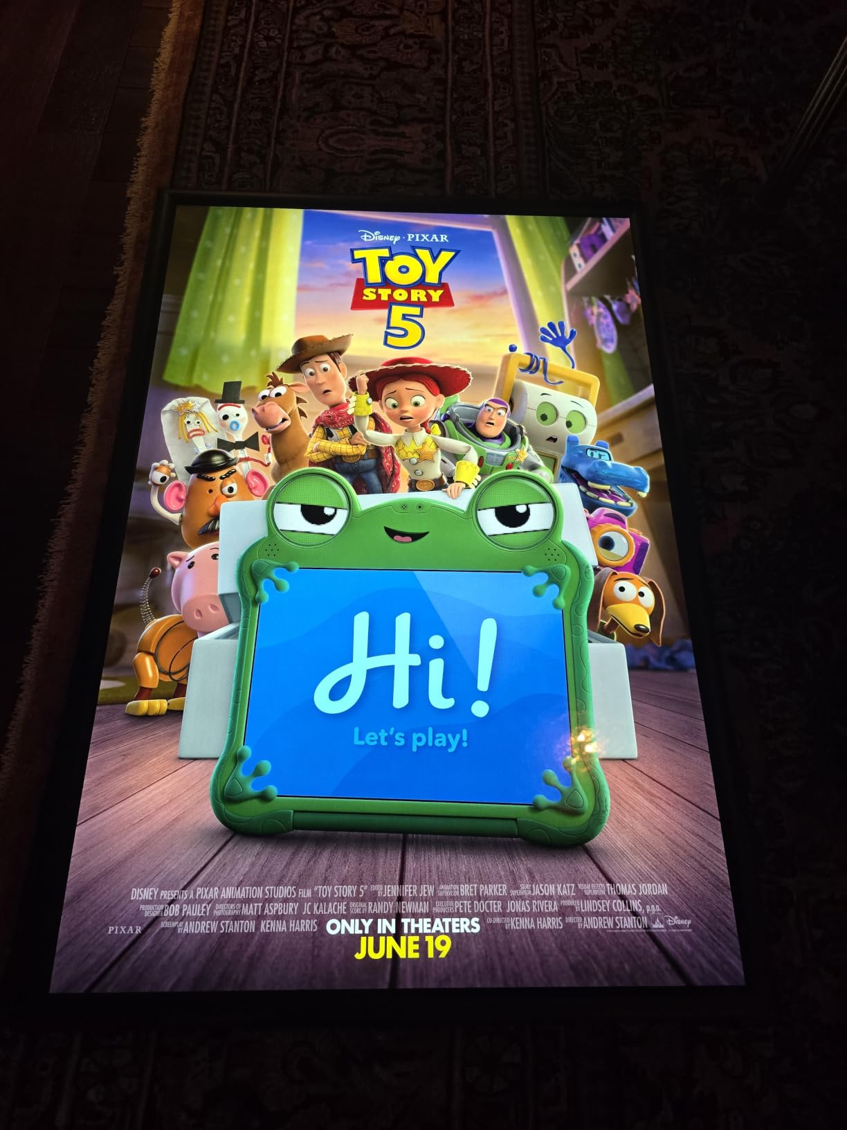 LED Backlit Movie Poster Frame 27x40 Cinema Light Box for Theater Room | Even LED Backlighting, Full-Size 27x40 Fit, Premium Theater Look, Quick Poster Swaps, Remote Dimmer, Black Aluminum Frame customer photo 2