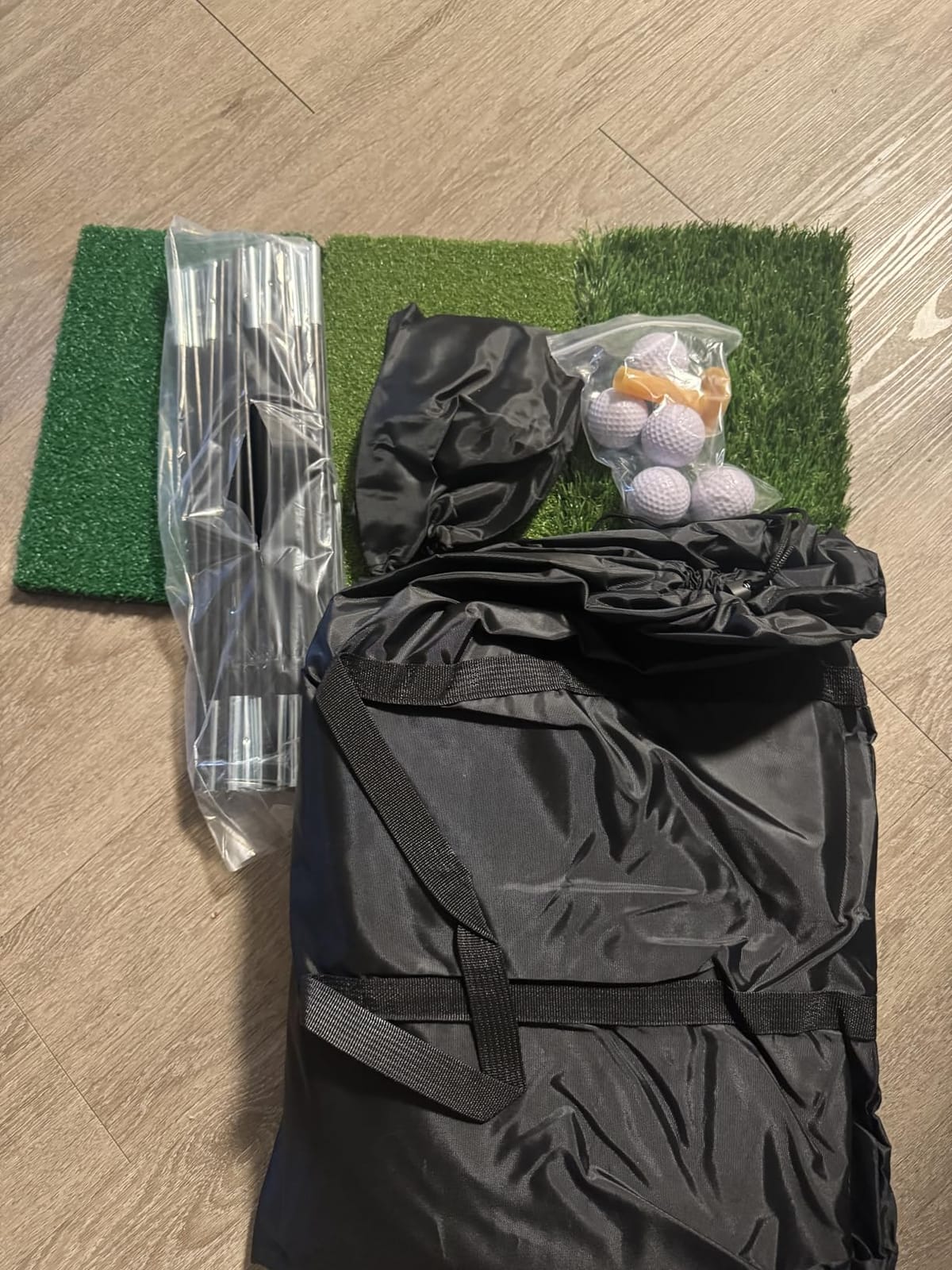 Golf Net: 10x7FT Golf Practice Net for Backyard Driving, Hitting Net with Tri-Turf Mat, Indoor Training Chipping Aid Nets with Reduce Noise Nylon Target customer photo 2