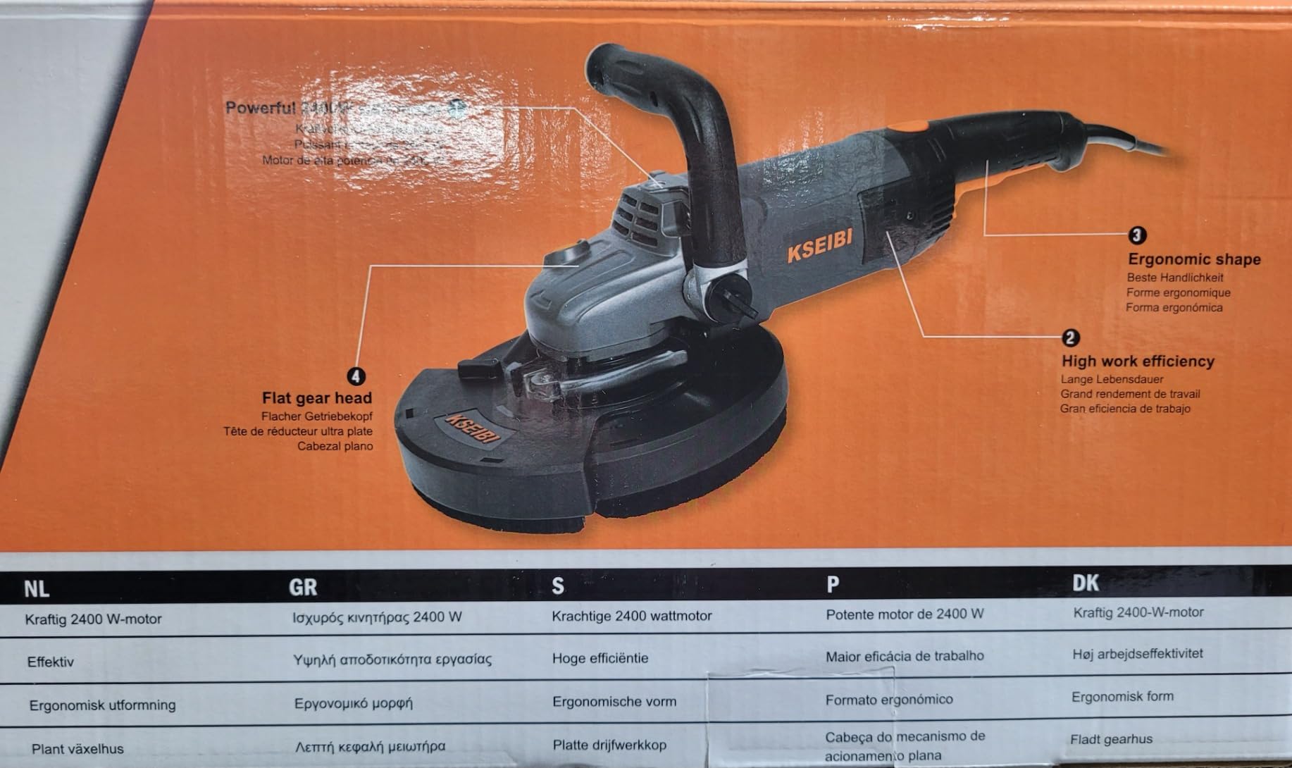 KSEIBI 711985 Concrete Grinder 7 Inch - Angle Grinder Kit with Dust Extraction Shroud, 2400W 15A Motor, 6000RPM, Includes Auxiliary Handles & 9 Inch Protective Guard, Diamond Cup Wheel, Carrying Bag customer photo 2