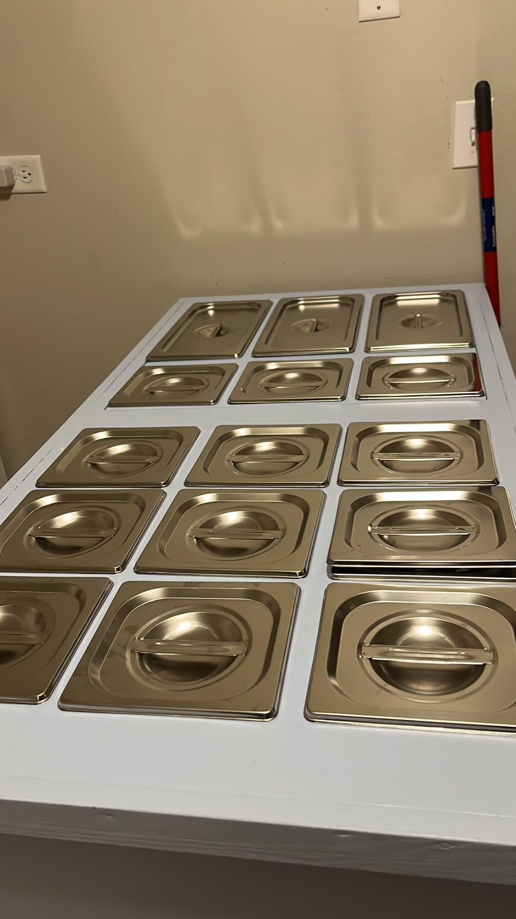 6 Set Stainless Steel Hotel Pans Full Size 4 Inch Deep With Lids, Anti-Jam Chafing Steam Table Pans, Catering Food Storage Metal Pan customer photo 2