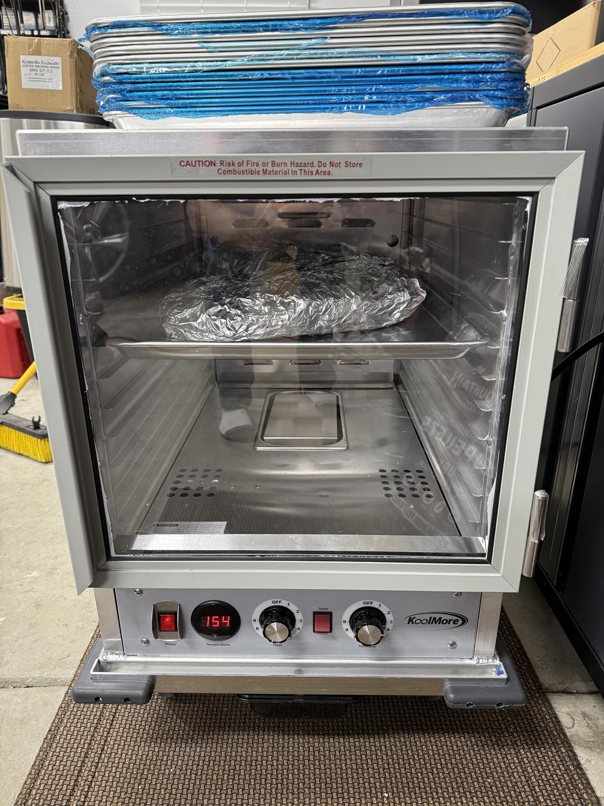 KoolMore 33 in. Commercial Insulated Half-Size Heated Holding/Proofing Cabinet with 12-Pan Capacity and Glass Door in Silver, UL and NSF Listed (KM-CHP12-SIGL) customer photo 2