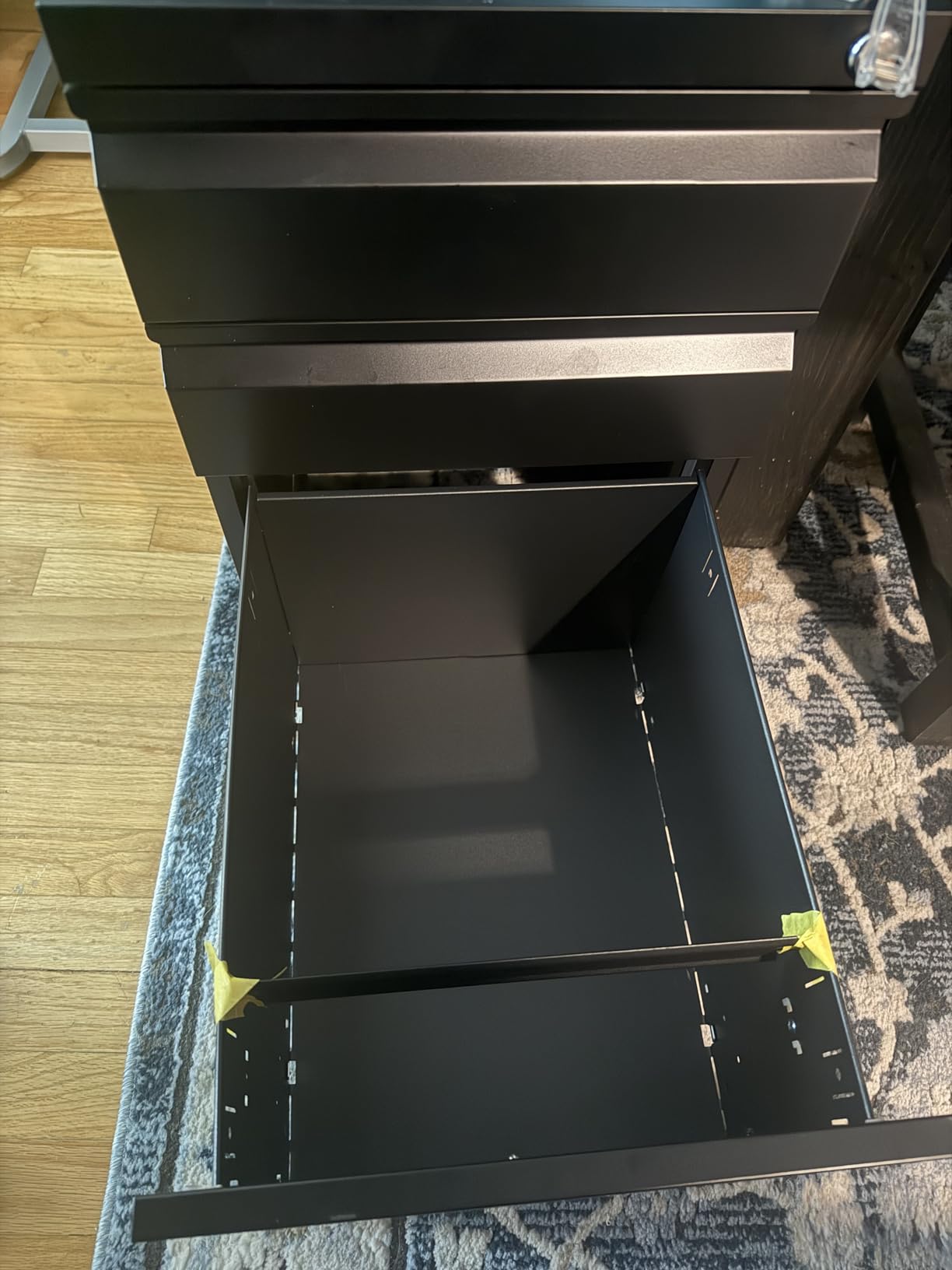Letaya Mobile File Cabinet with Lock, 2 Drawer Under Desk Metal Rolling Filing Cabinets for Home Office Organizer Letters/Legal/A4 (Fully Assembled-Black) customer photo 1