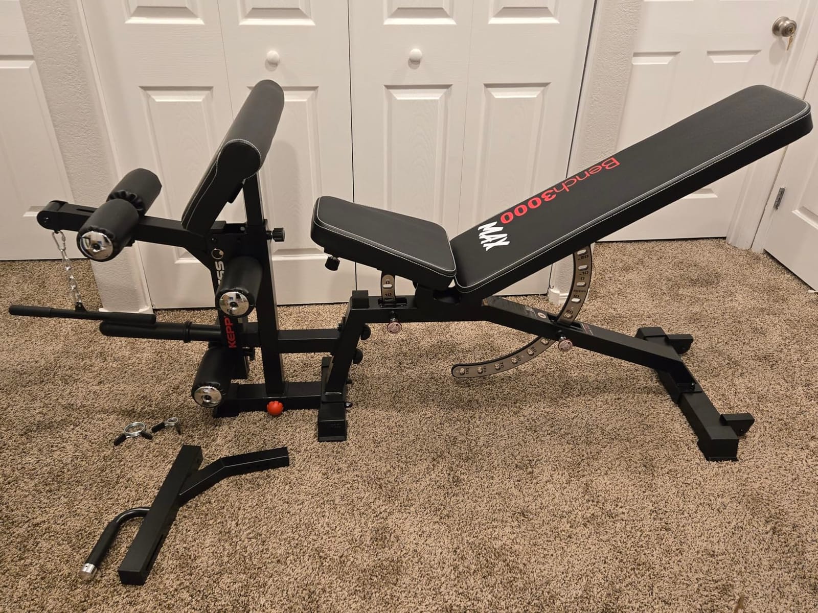 Bench3000 Max - Keppi Fitness Weight Bench, 1200LBS Workout Bench with Leg Extension/Curl and Preacher Curl Attachment, Flat Incline Decline Weight Bench for Home Gym customer photo 2