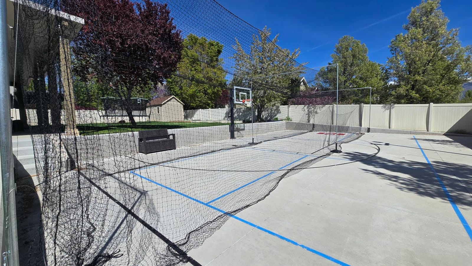 VEVOR Baseball Batting Cage,Professional Softball Baseball Batting Hitting Training Net,Heavy Duty Enclosed PE Practice Portable Pitching Cage Net&Carry Bag,for Backyard,Field,Indoor&Outdoor customer photo 1
