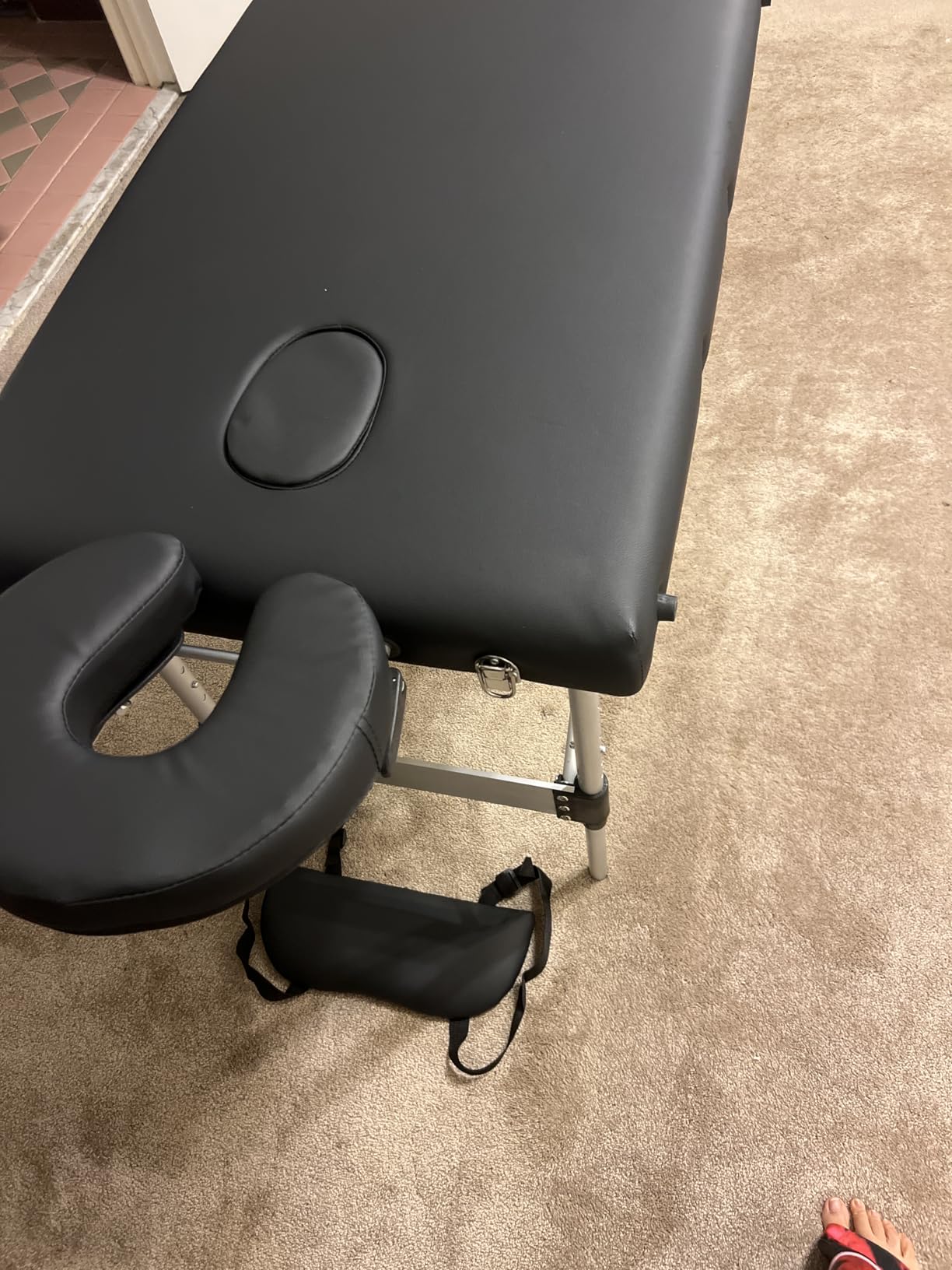 Brelley 3 Sections Aluminum Adjustable Massage Table Portable 22.8