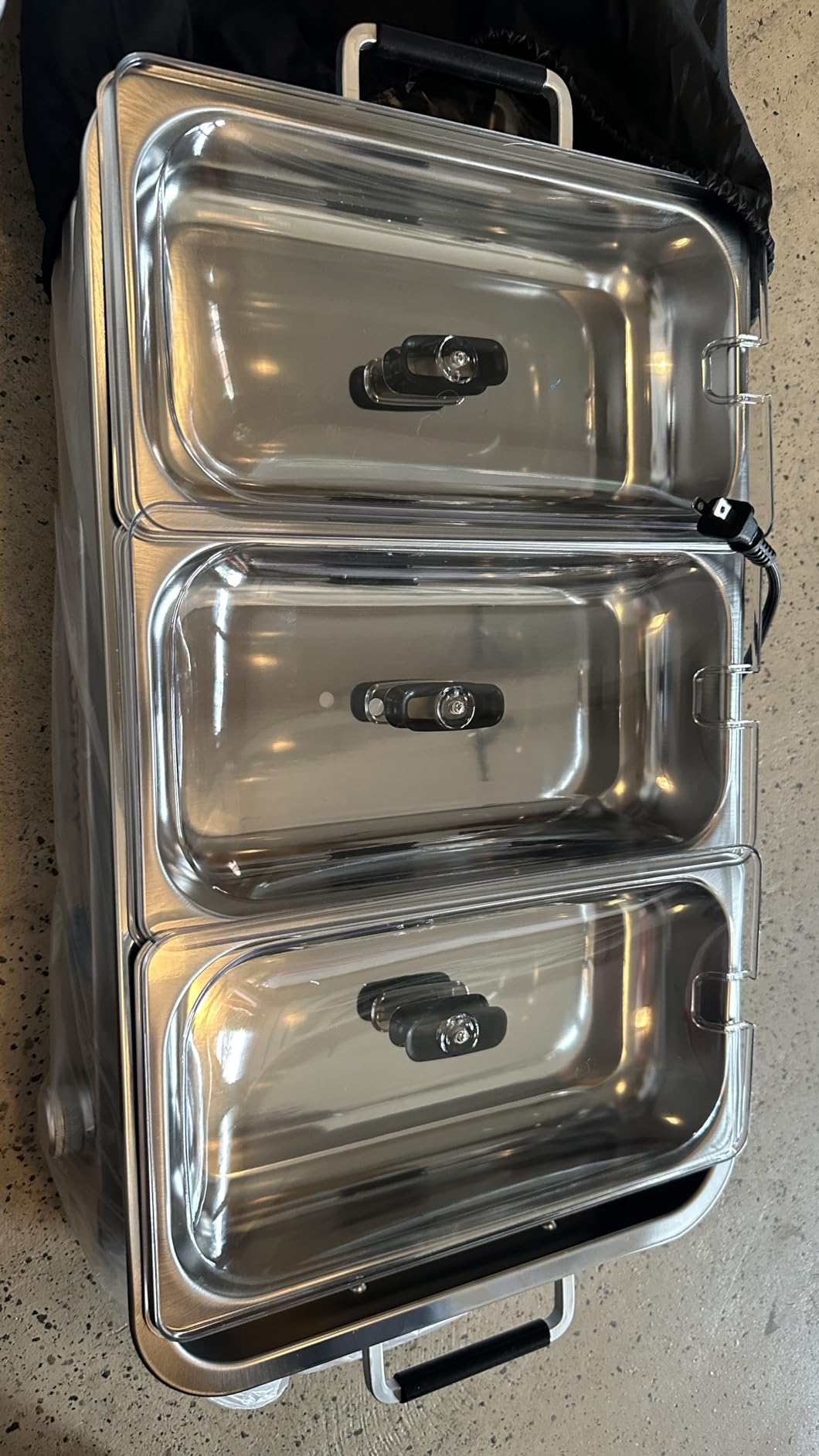 COSTWAY Buffet Servers and Warmers, 2 in 1 Electric Warming Tray | 450W Stainless Steel Chafing Dish, Temperature Control, 3 Serving Trays, 8Qt Food Warmers Station for Parties Banquets Events customer photo 2