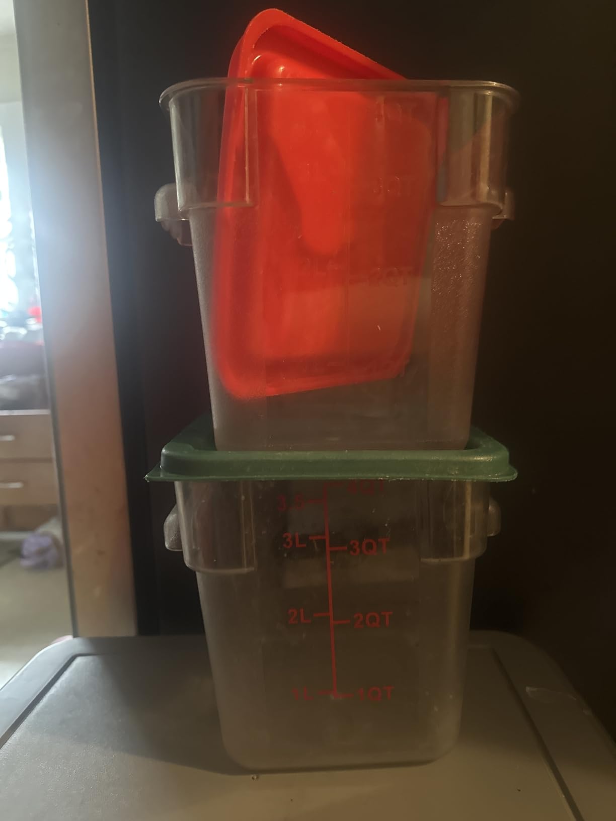 4QT 4PCS NSF Commercial Clear Food Storage Containers with Lids - Food Grade Hot and Cold Resistant For Restaurant Kitchen customer photo 2