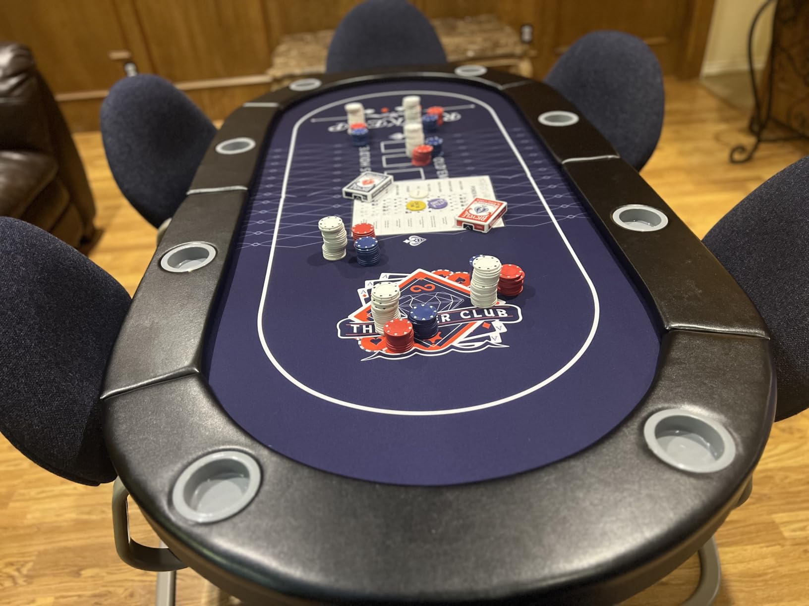 RAYKEEP 10 Player Poker Table Foldable, 84