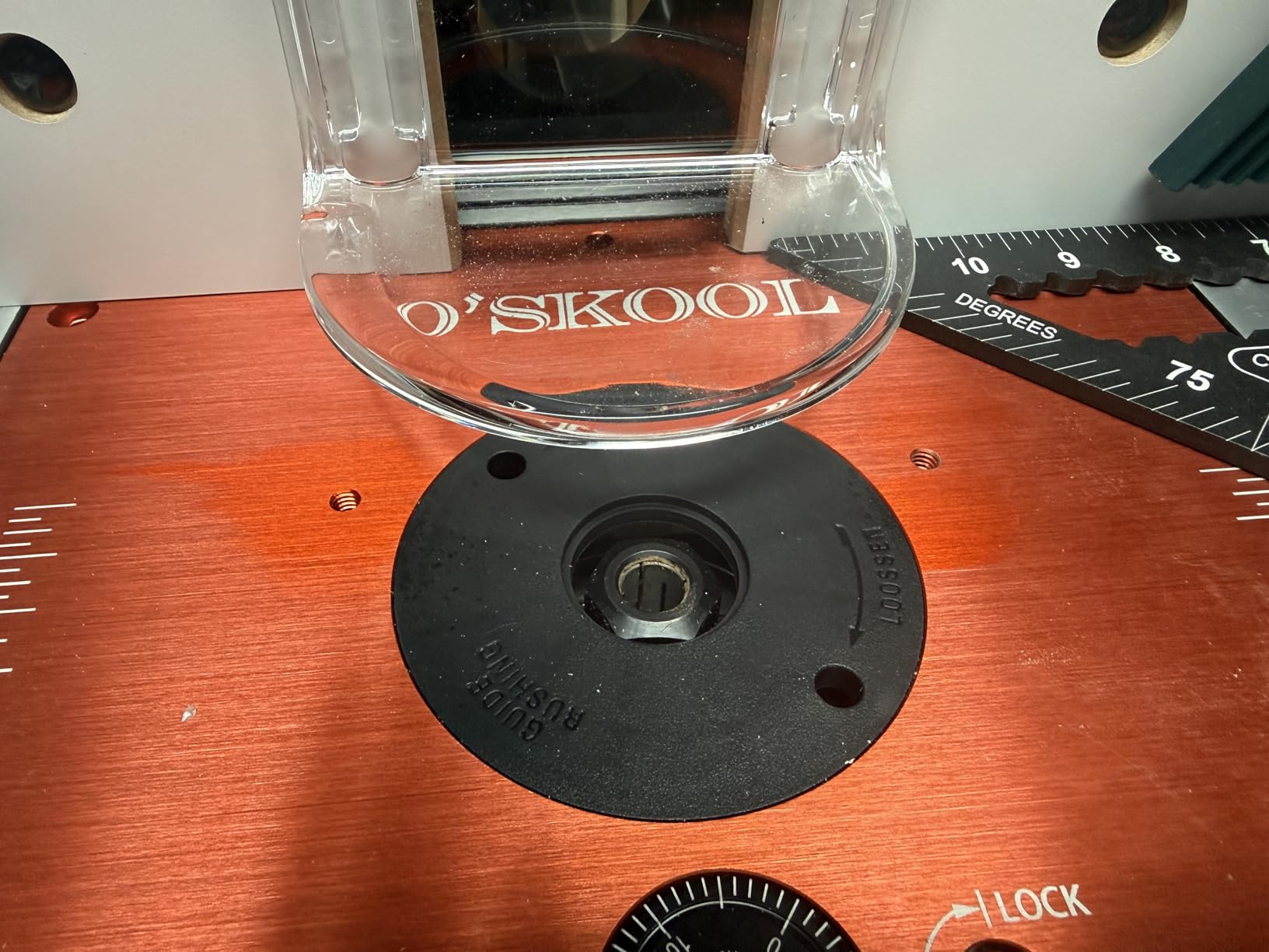 O'SKOOL Router Lift System Compatible With Bosch RA1181 and RA1171 | For 3-1/2 Inch Diameter Router Motors, 11-1/2 Inch by 9-1/8 Inch, 3/8 Inch Solid Aluminum Plate, RTS017 customer photo 1