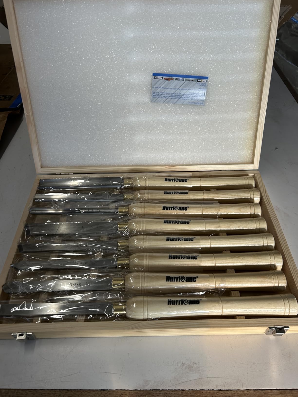 HURRICANE 8pc Wood Lathe Chisel Set, M2 HSS Wood Turning Tools with 10