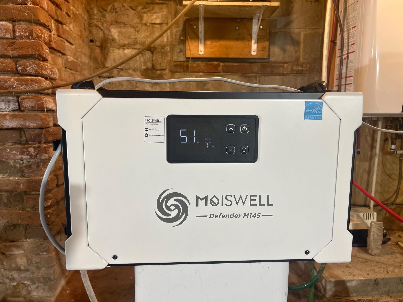 155 Pints Commercial Dehumidifier for Crawl Space | Auto Defrost | Timer | Portable Dehumidifier with Drain Hose Compact for Large Basement Industrial Water Damage| Moiswell Defender M70 customer photo 2