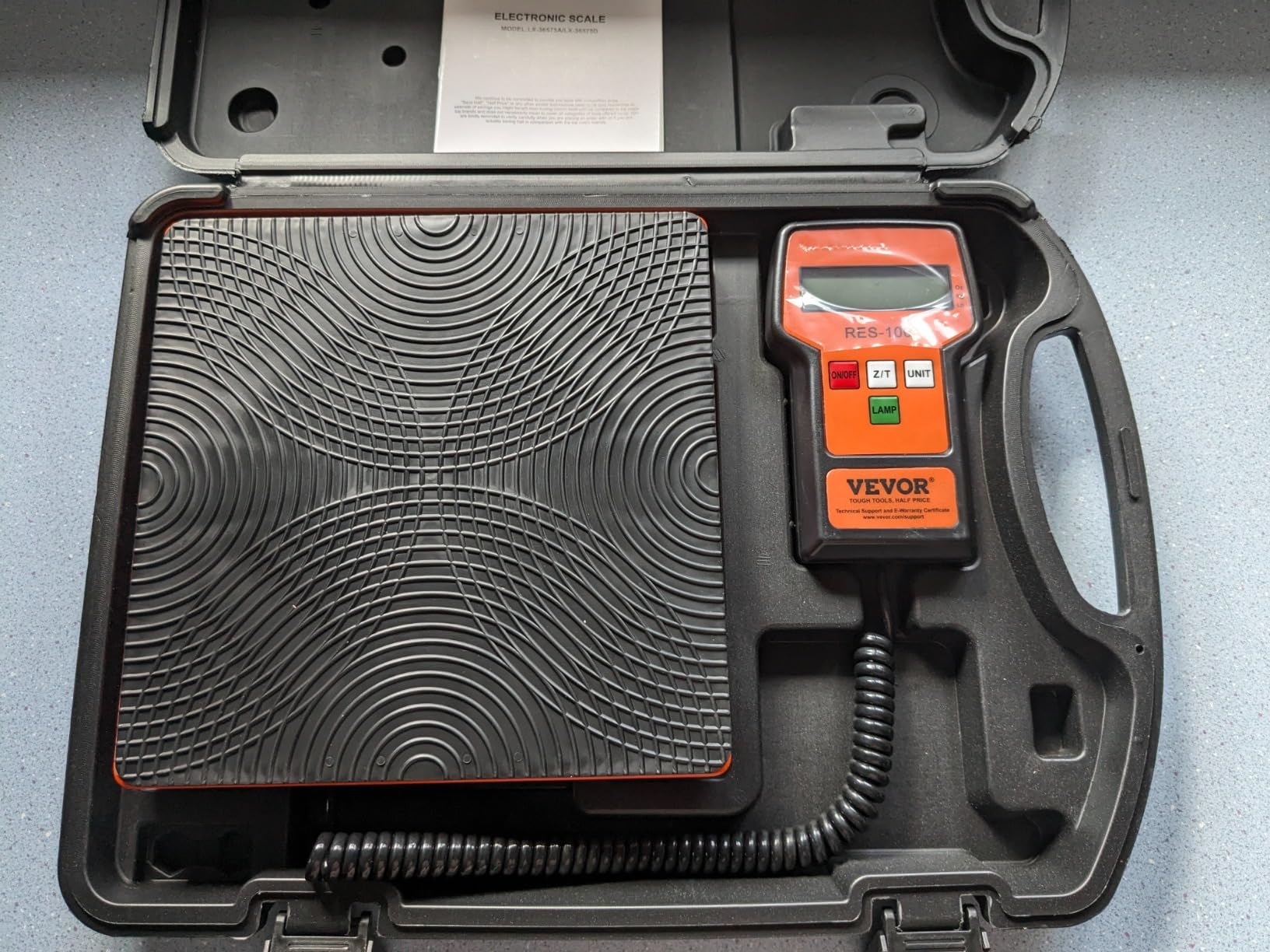 VEVOR Refrigerant Scale 220 LBS HAVC Charging Recovery Freon Scale, with Wired Remote Control, 5g High Precision Electronic Digital Recovery Weight Scale with Case and Dry Battery customer photo 1