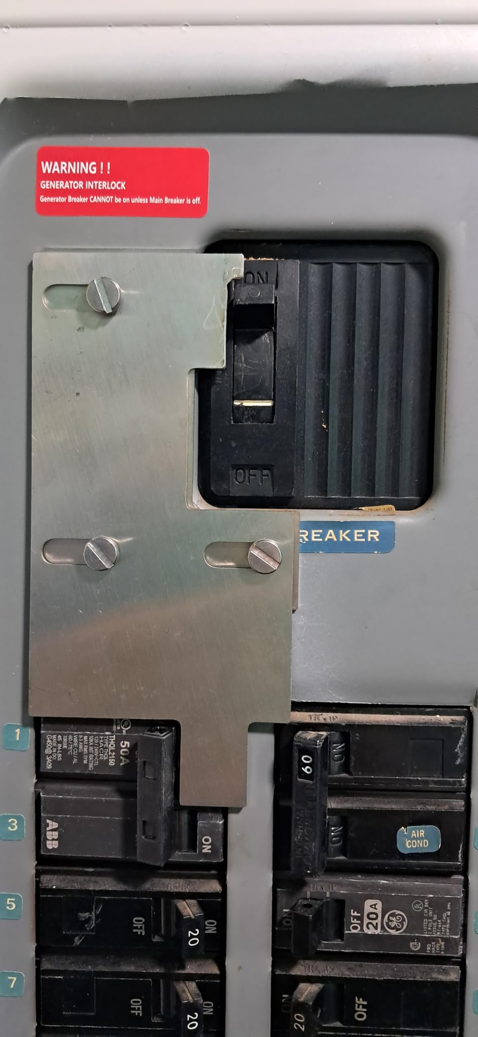 Generator Interlock Kit Compatible with GE General Electeric | Breaker Panels with Single Vertical Throw Main, 2 1/2 Inch Spacing Between Main and Branch Breaker, Professional Interlock Kit customer photo 1