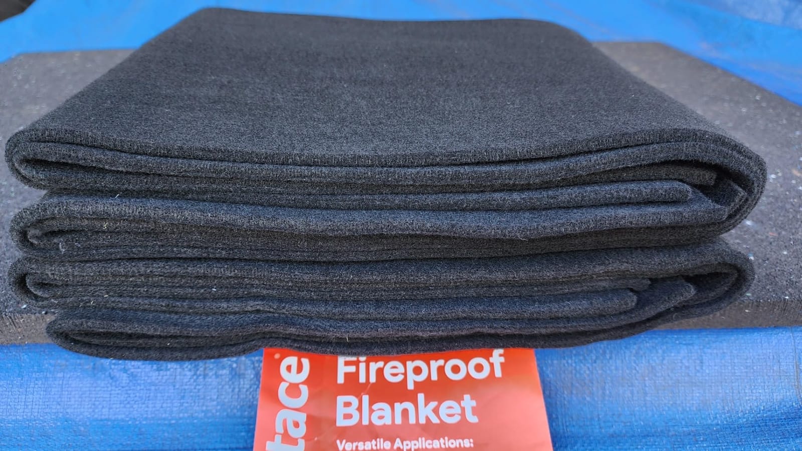 Welding Blanket Fireproof 40x40 Inch - Matace Carbon Felt Soldering Mat & Pad, 5mm Flame Retardant Fabric, Heat Shield for Brazing, Automotive Repair, Grill & Smoker, HVAC Plumbing, Black customer photo 1