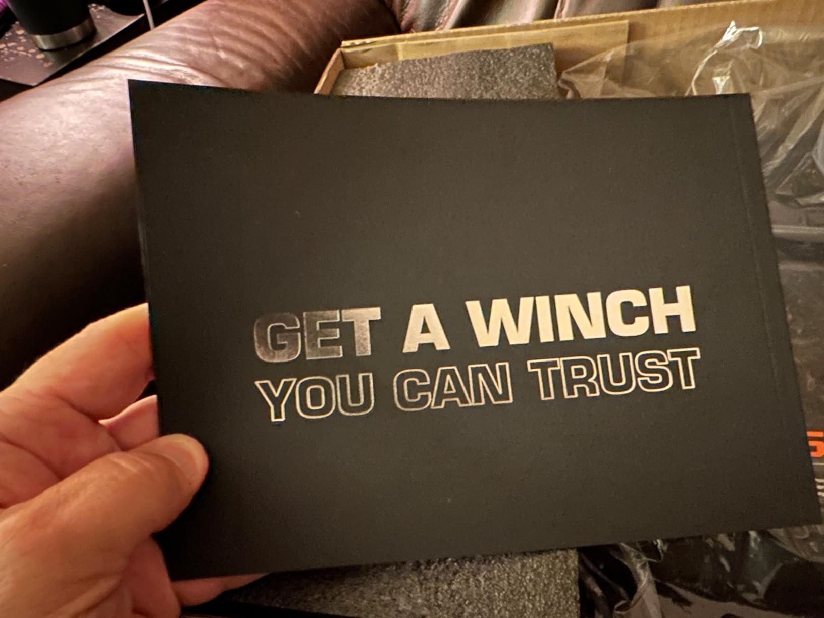 RUGCEL WINCH Portable Winch 12V DC Electric Utility winch, 4500lb/2041kg Single Line Pull with Steel Mounting Plate, Integrated Hawse Fairlead and Synthetic Rope, Infrared remote control, atv utv winch customer photo 1