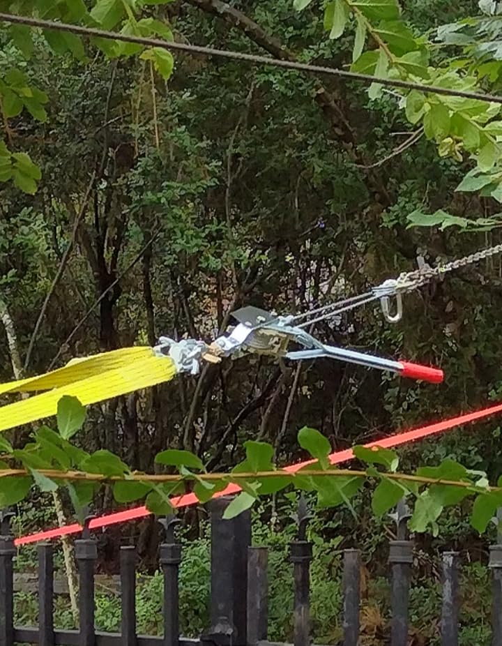 Come Along Winch, 5 Ton Capacity with 11.5FT Steel Cable, Heavy Duty Come Along Tool with Dual Gears, 3 Hooks, Hand Winch Tool for Road Vehicle Recovery and Pulling Tree, Fence Stretcher, Frame customer photo 1