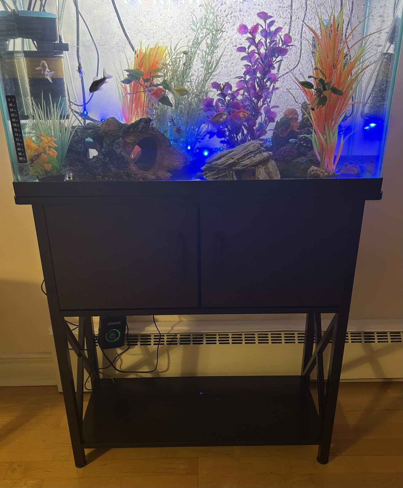 GDLF 5-10 Gallon Fish Tank Stand with Plant Shelf Metal Aquarium Stand with Storage Shelf Fits Turtle, Reptile Tank customer photo 2