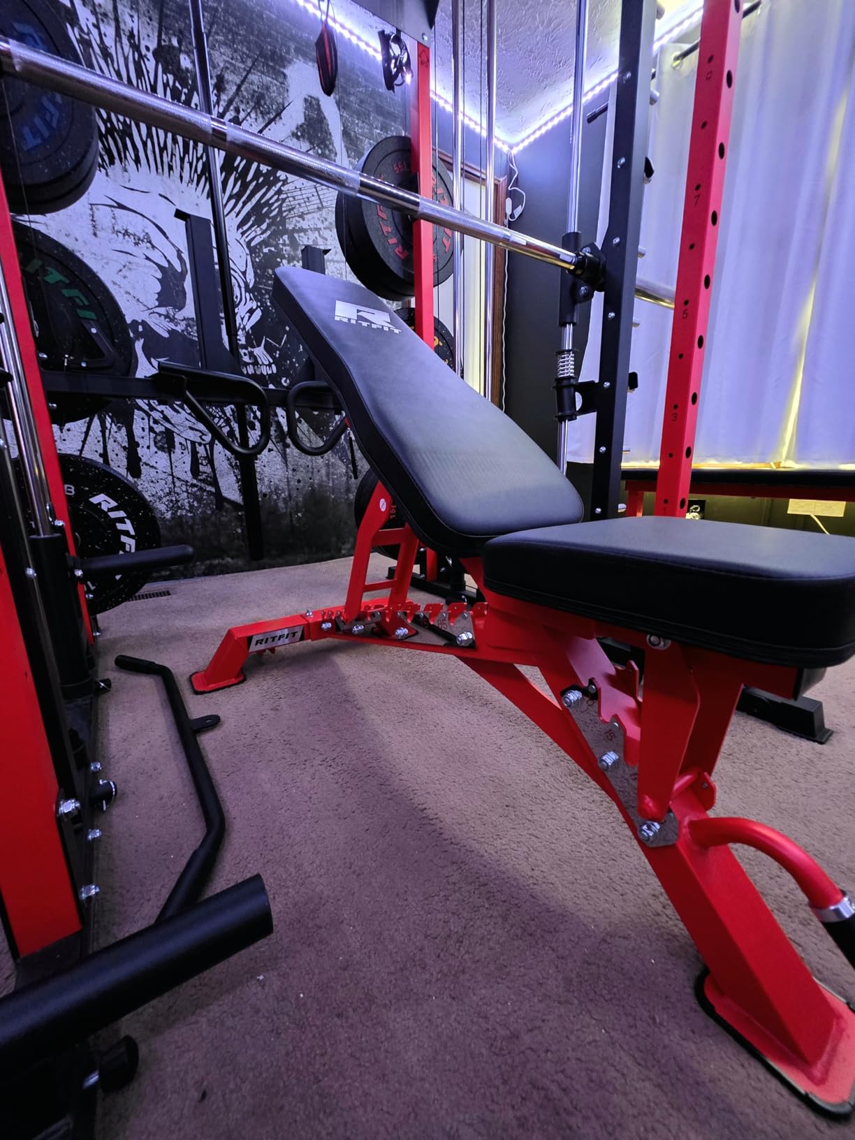 RITFIT Adjustable Weight Bench, Incline Decline Flat, 1300LB Capacity | Full Body Workout Bench for Home Gym Strength Training, 10 Backrest Positions, 3 Seat Angles, Heavy Duty Steel Frame customer photo 1