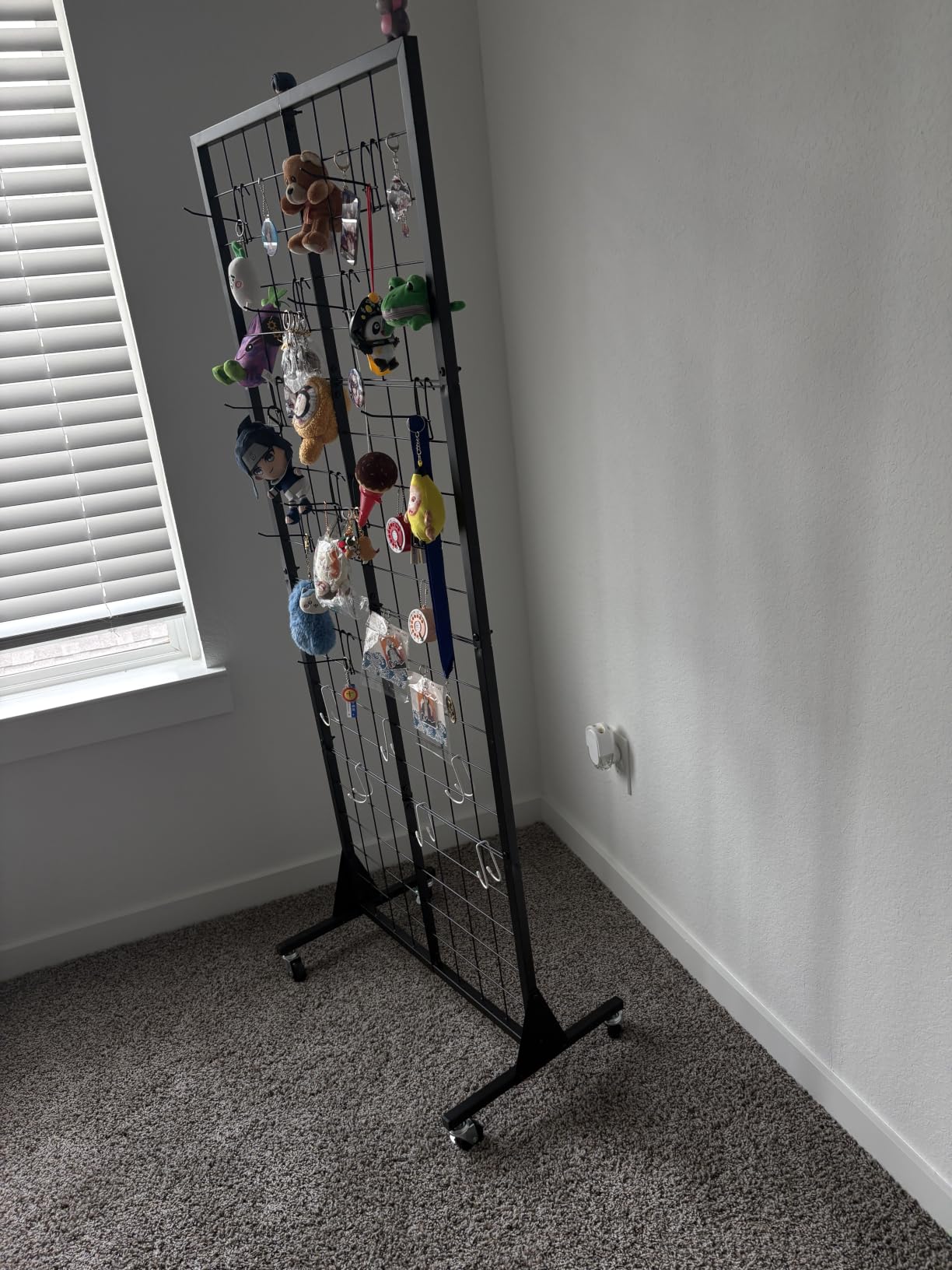 2'x5.5' Ft Gridwall Panel Display Stands Heavy Duty Floor Standing Retail Display Rack with Triangle Base for Retail Art Show With 10 Hooks customer photo 2