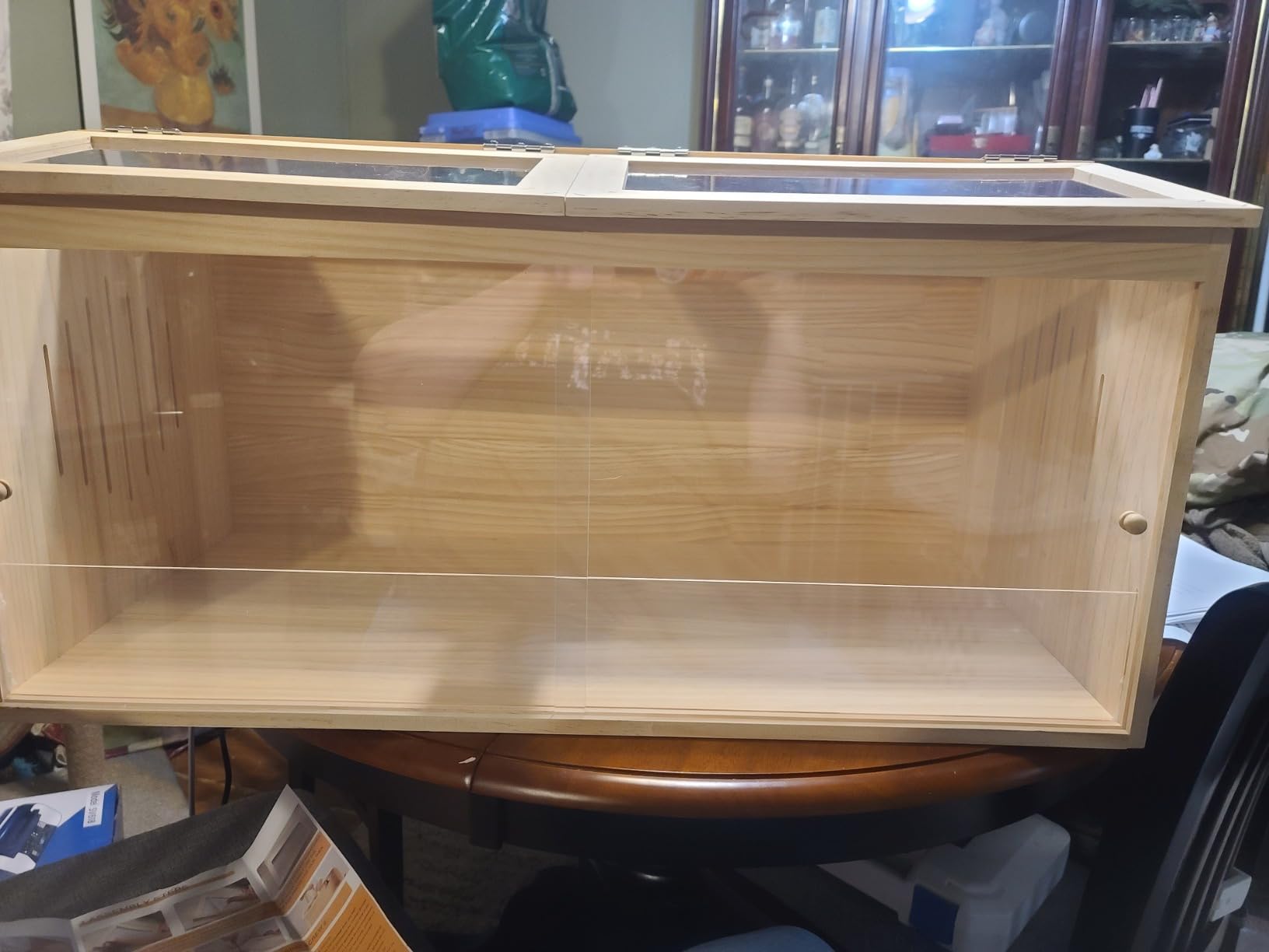 Large Wooden Chicken Brooder Box with Bulb Set and Thermometer - Brooder Box for Chicks Indoor Accommodates Up to 12 Chicks - Ideal for Chickens, Ducks, Quails, Hamsters, and Lizards (32x16x16 Inches) customer photo 1