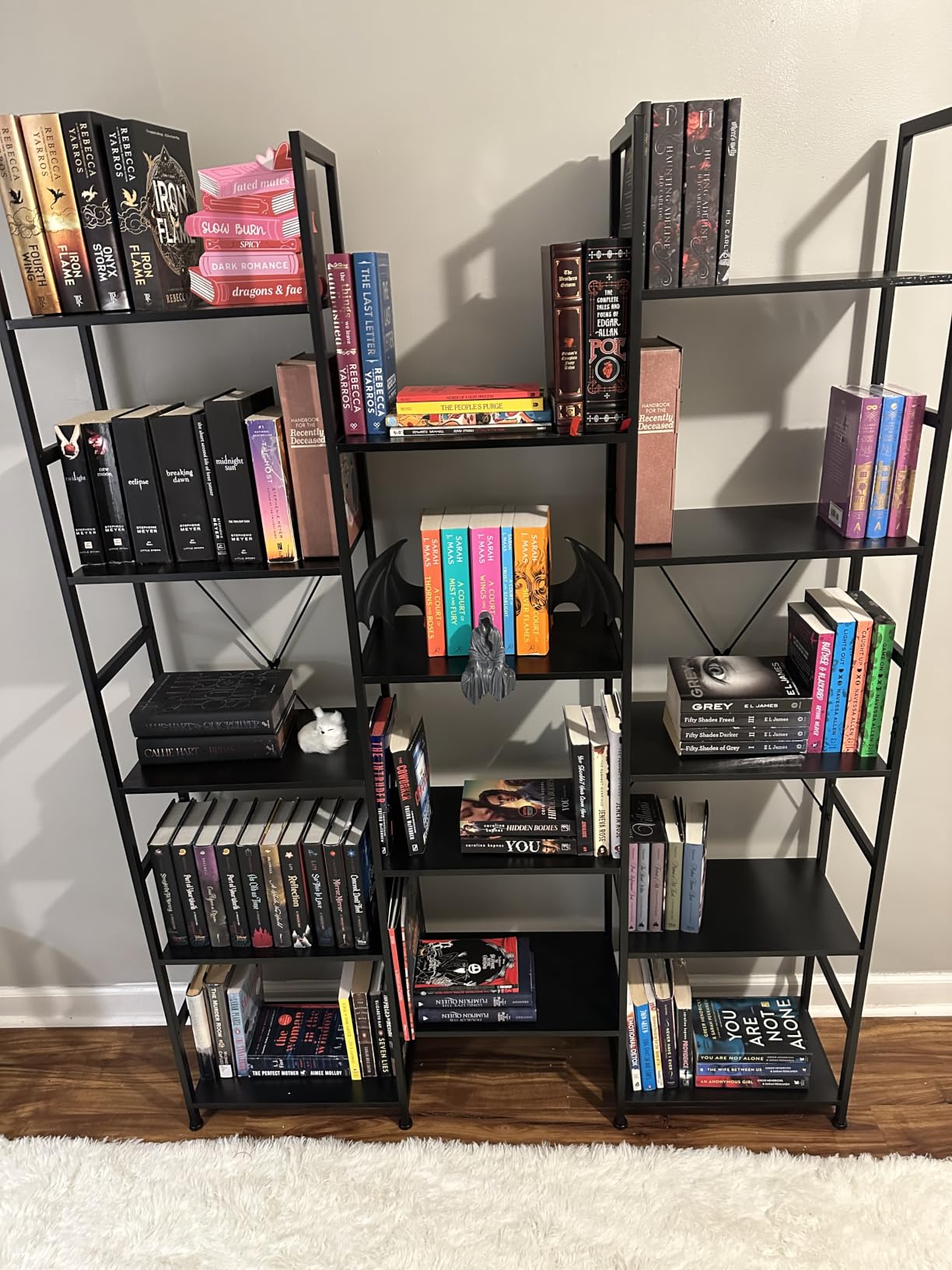 NUMENN Triple Column 5 Tier Bookshelf, Bookcase with 14 Open Display Shelves, Adjustable Rustic Industrial Style Book Shelves, Modern Bookshelves for Bedroom, Living Room and Home Office, Vintage customer photo 2