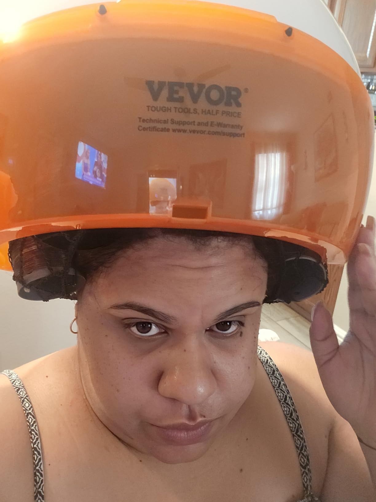 VEVOR 1875W Hooded Bonnet Dryer with Variable Speed, Temperature, Timer, and Wheels for Beauty Salon and Home Spa customer photo 1
