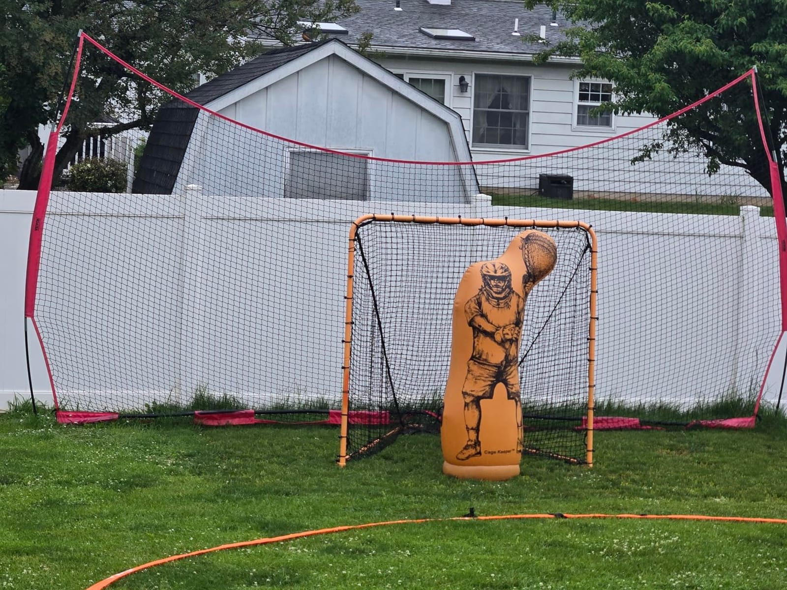 VEVOR Barricade Backstop Net, Multi-Sport Barrier Netting with Carry Bag | 7X7ft/12X9ft/16X10ft/20x10ft Ball Sports Portable Practice Net for Baseball Softball Lacrosse & Hockey Equipment Training Net customer photo 2
