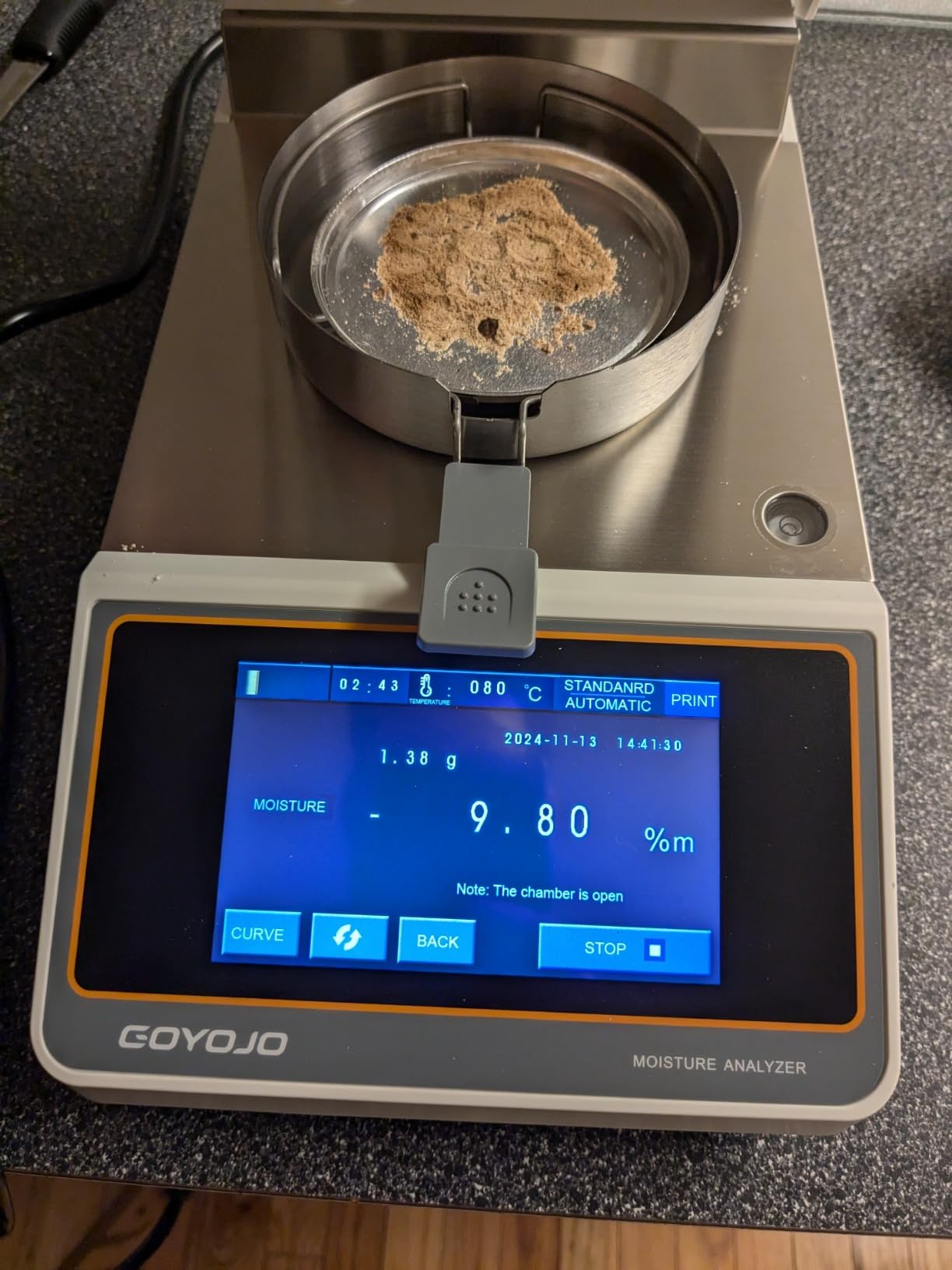 Portable Halogen Moisture Meter with 110g-10mg Precision | Fast Heating & Drying (40-160°C) | Ideal for Quick Moisture Testing in Food, Plants, and Building Materials Lab Moisture Balance Analyzer customer photo 1