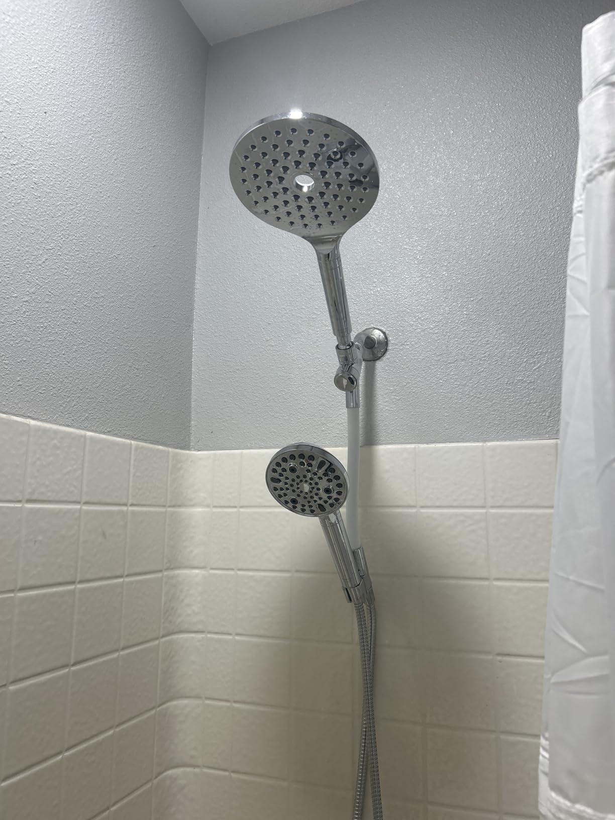 Dual Filtered Handheld Shower Heads Combo, HOPOPRO 15-Mode High Pressure Rainfall Showerheads Combo Set with Filter, for Hard Water, Removes Chlorine, Improves Skin Hair Condition, Modern Chrome customer photo 2