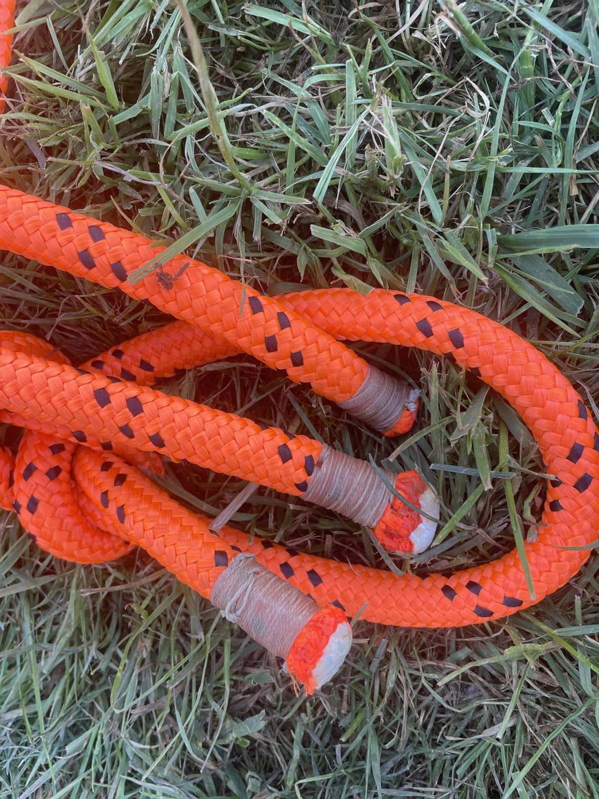 VEVOR Double Braided Polyester Rope 3/4 in x 220 ft 24 Strands Orange/Black customer photo 1
