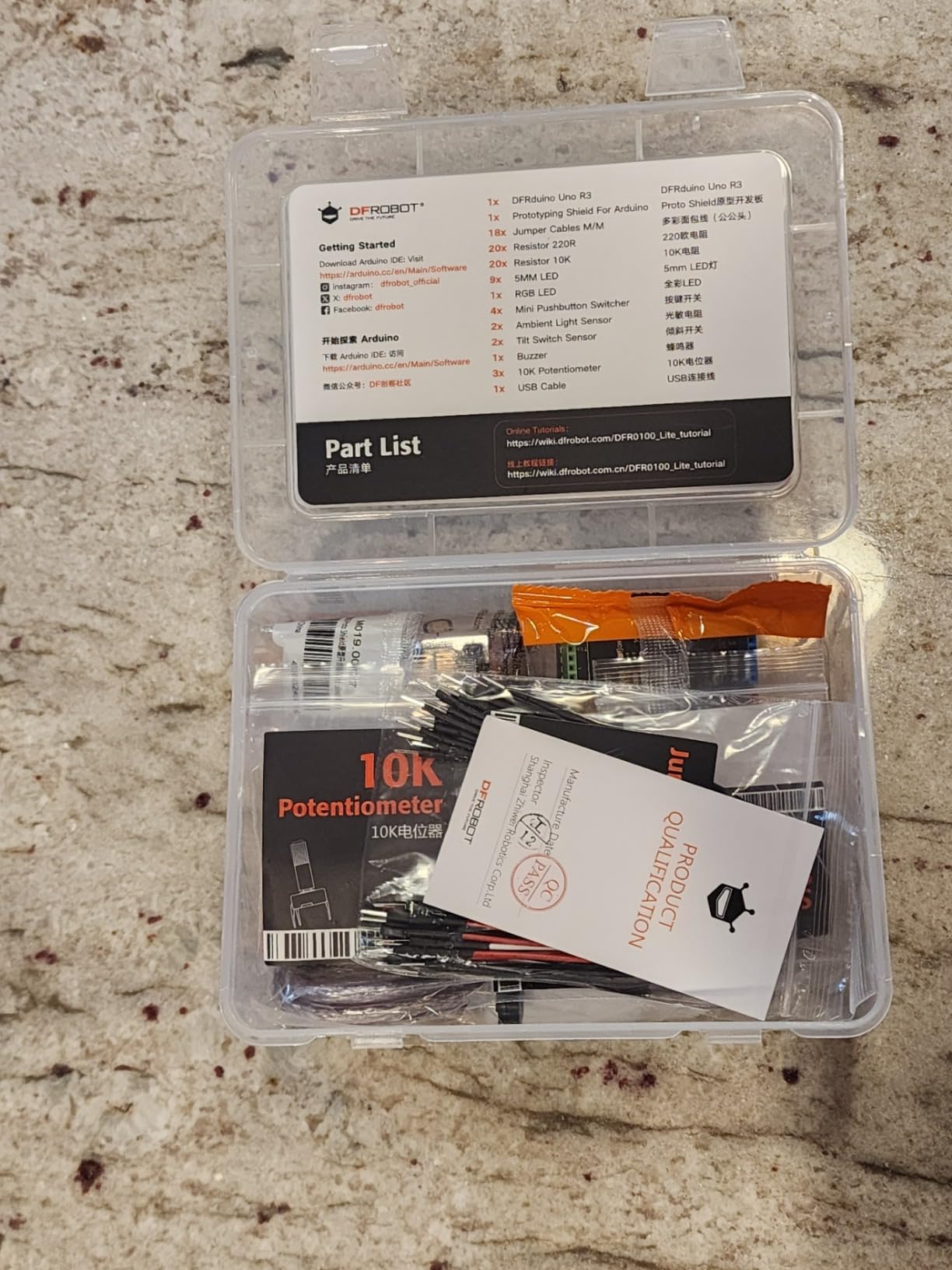DFRobot Basic Electronics Starter Kit for Beginners - with UNO R3 Board, Compatible with Arduino IDE, 83 Labeled Components & 12 Step-by-Step Tutorials - Frustration-Free for College STEM customer photo 2