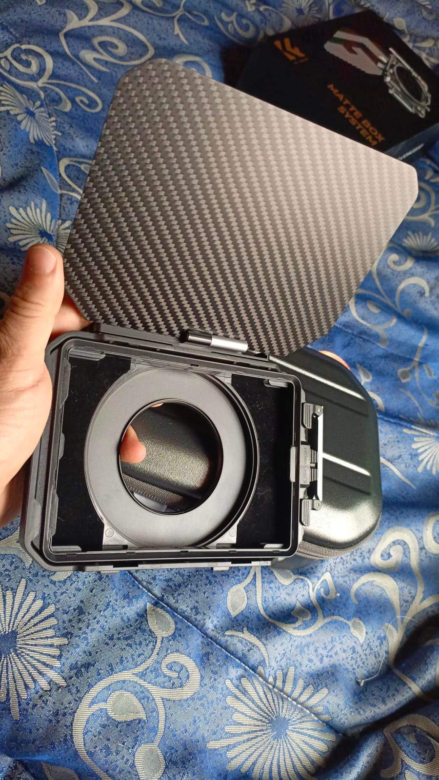 K&F CONCEPT Mini Matte Box, DSLR Mattebox with Carbon Fiber Top Flag Square Filters Trays, for 67/72/77/82/95mm Lenses, for 4x5.65 Square ND UV Filter/Circular Filter customer photo 2