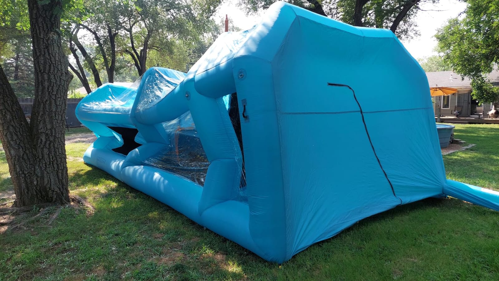 VEVOR 26x15x11ft Inflatable Paint Booth, Inflatable Spray Booth, High Powerful 750W+950W Blowers Spray Booth Tent, Car Paint Tent Air Filter System for Car Parking Workstation Motorcycle Garage customer photo 1