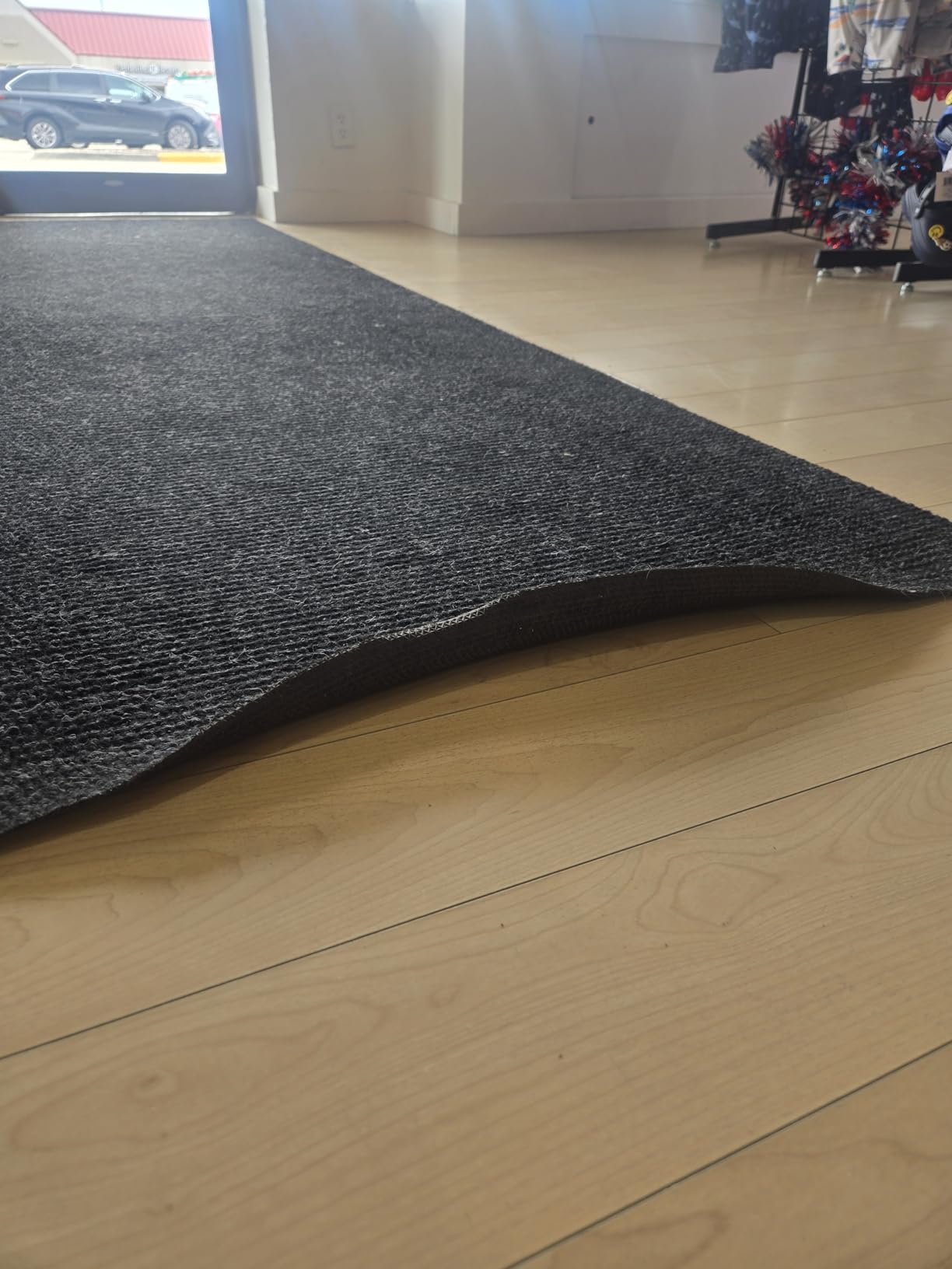 Ottomanson Commercial Scrape Rib Entry Mat - Heavy Duty Ribbed Floor Mat for High Traffic - Non Slip Rubber Back, Waterproof - Indoor Outdoor Use for Offices, Schools, Lobbies, 2' x 5', Black customer photo 1