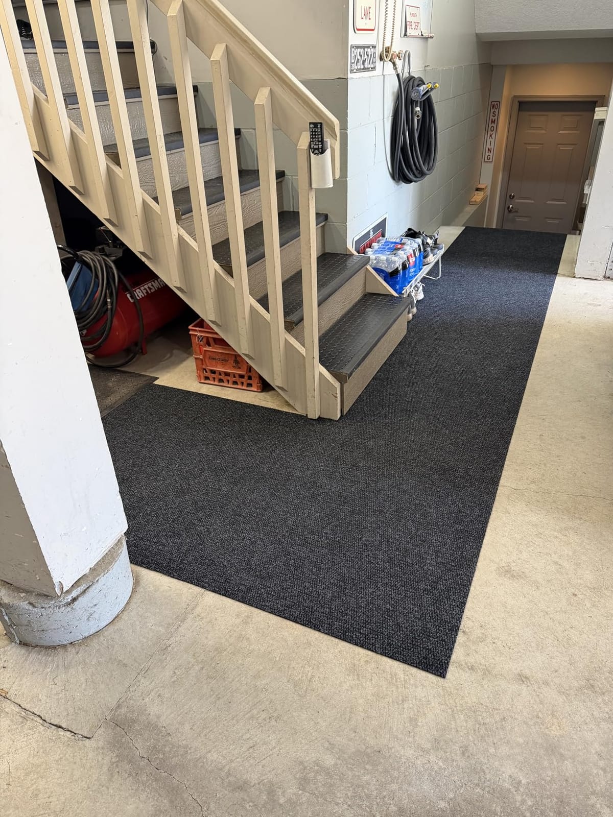 Ottomanson Commercial Scrape Rib Entry Mat - Heavy Duty Ribbed Floor Mat for High Traffic - Non Slip Rubber Back, Waterproof - Indoor Outdoor Use for Offices, Schools, Lobbies, 2' x 5', Black customer photo 2