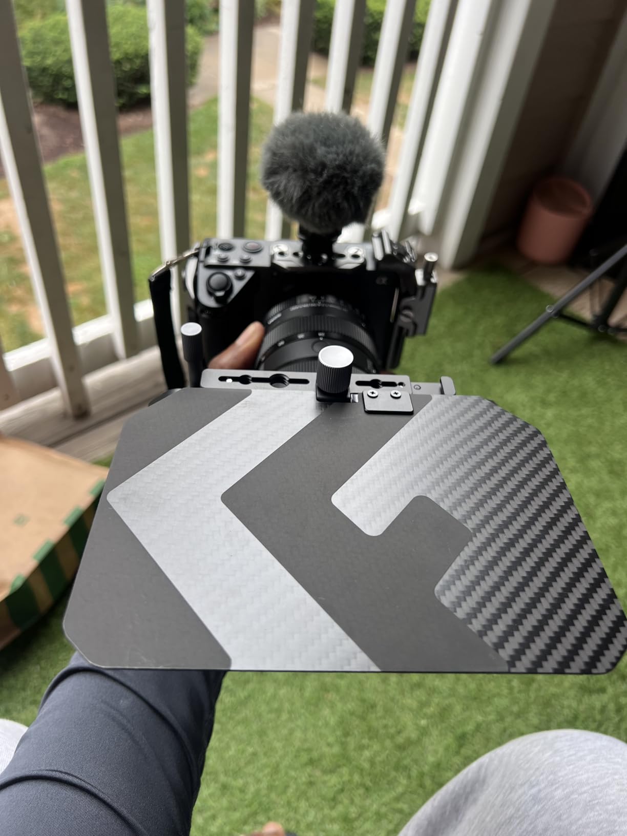 K&F CONCEPT Matte Box +ND4+ND32 Filters Kit, with Portable Case & Rings | DSLR Mattebox +ND4+ND32 kit with Top Flag & Square Filters Trays & Portable Case, for 67/72/77/82/95mm Lenses-FM703 customer photo 2