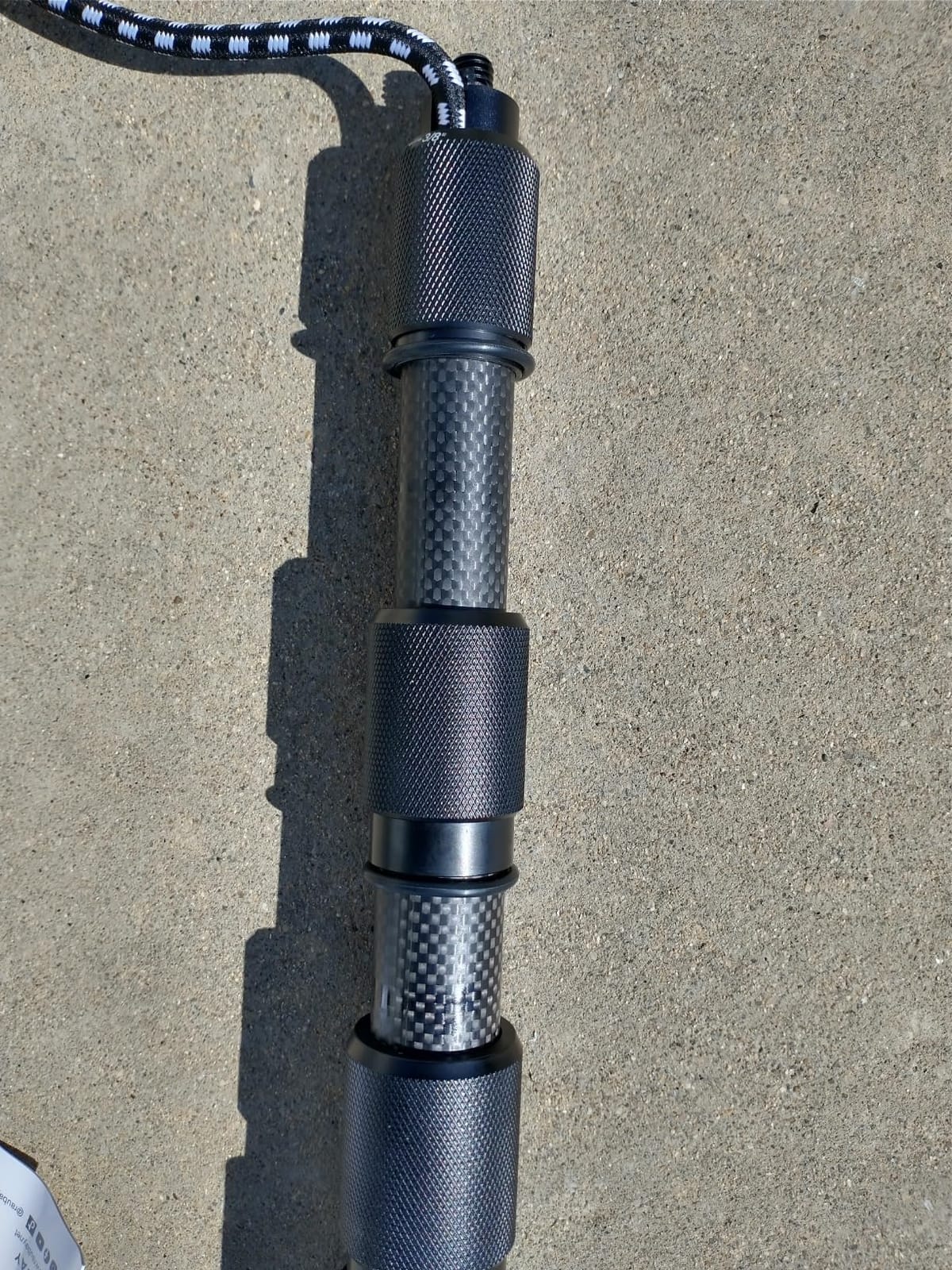 RAUBAY Microphone Boom Pole, Carbon Fiber, 3.6-9ft, 1/4