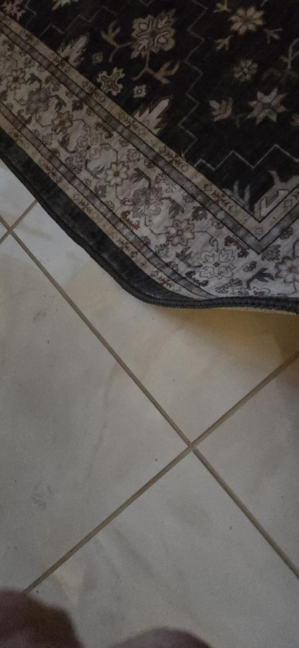 Black Boho Rug for Living Room 9x12 - Washable Dining Room Rugs, Vintage Soft Low Pile Carpet, Non-Slip Farmhouse Bohemian Large Tumble Rug for High Traffic Area customer photo 1