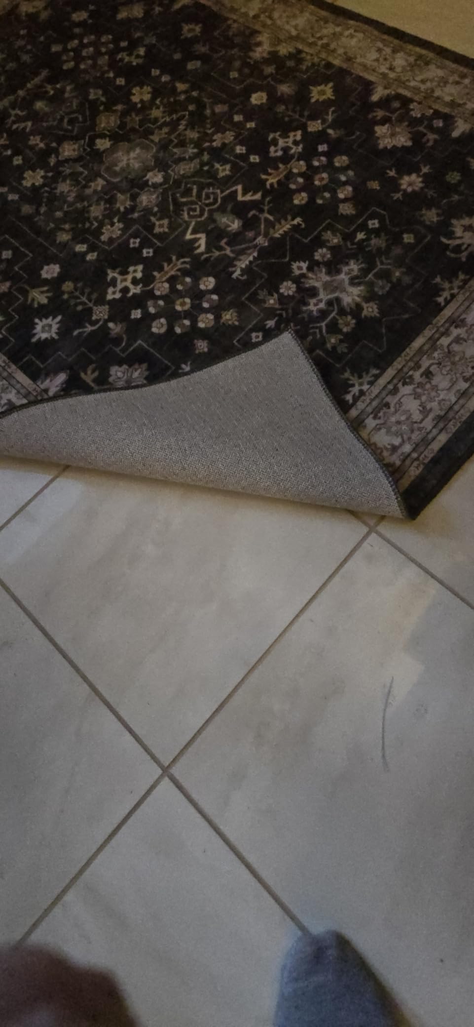 Black Boho Rug for Living Room 9x12 - Washable Dining Room Rugs, Vintage Soft Low Pile Carpet, Non-Slip Farmhouse Bohemian Large Tumble Rug for High Traffic Area customer photo 2