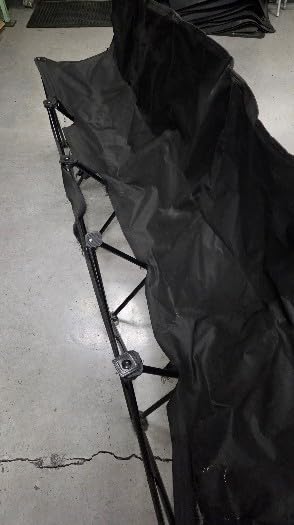 VEVOR Portable Folding Bench, 8 Seats Foldable Sideline Bench, Outdoor Camping Chair with Carry Bag & Backrest, Team Sport Sideline Bench for Football Fishing, No Assembly Instant Seating, Black customer photo 2