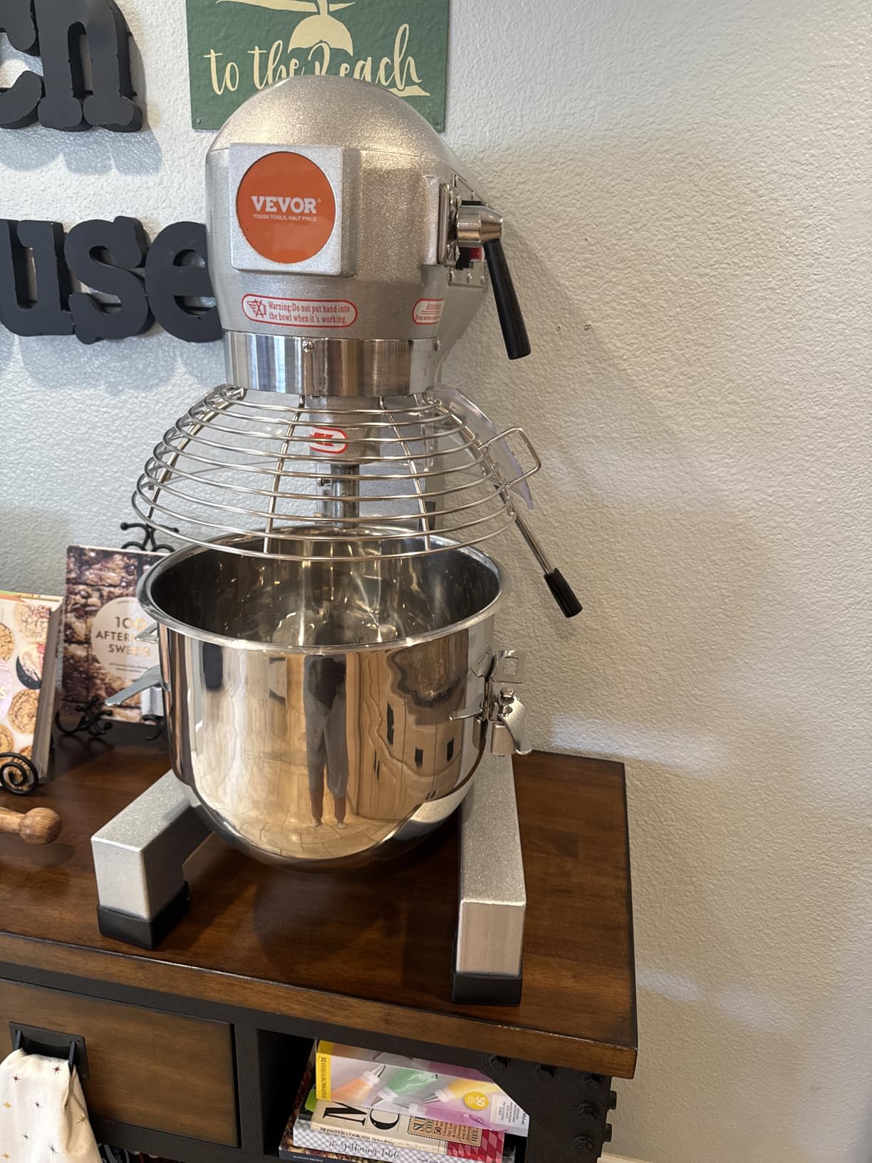 VEVOR Commercial Food Mixer 15Qt, Commercial Mixer with 3 Adjustable Speeds, 550W Dough Mixer,Commercial Stand Mixer with Stainless Steel Bowl customer photo 1
