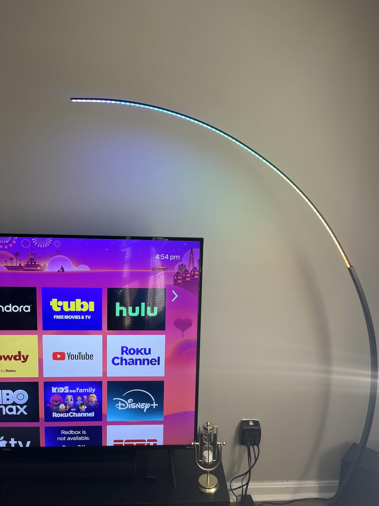 RGB Floor Lamp with 3 Color Temperatures, Ultra Bright 1800LM Smart Arc LED Floor Lamp with Remote Control, Music Sync, Scene Modes, Modern Standing Tall Lamp for Bedroom Living Room Gaming Rooms customer photo 2