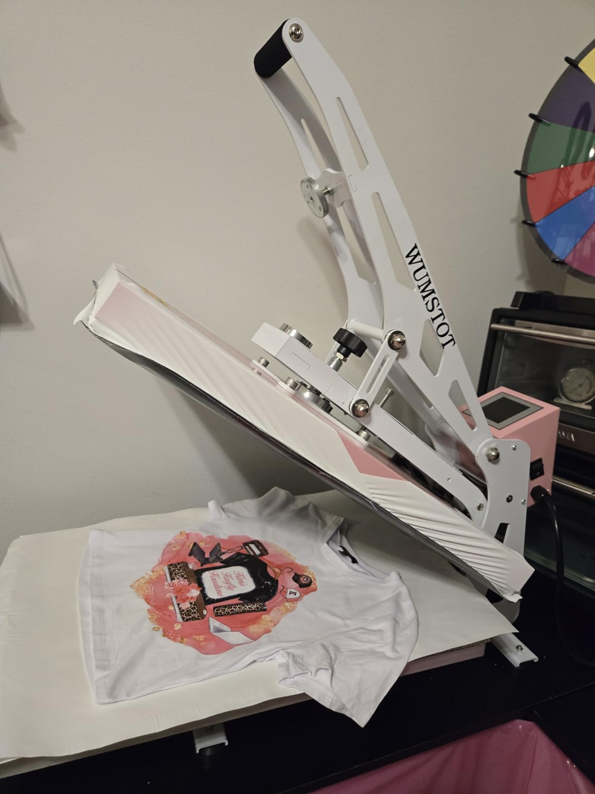 16x24 Auto Open Heat Press Machine with Slide-Out Base, 110V 2000W | Magnetic lock slide-out base, Teflon coated heating plate, 0-400°F digital control. For T-shirts, DTF, HTV vinyl, crafts customer photo 2